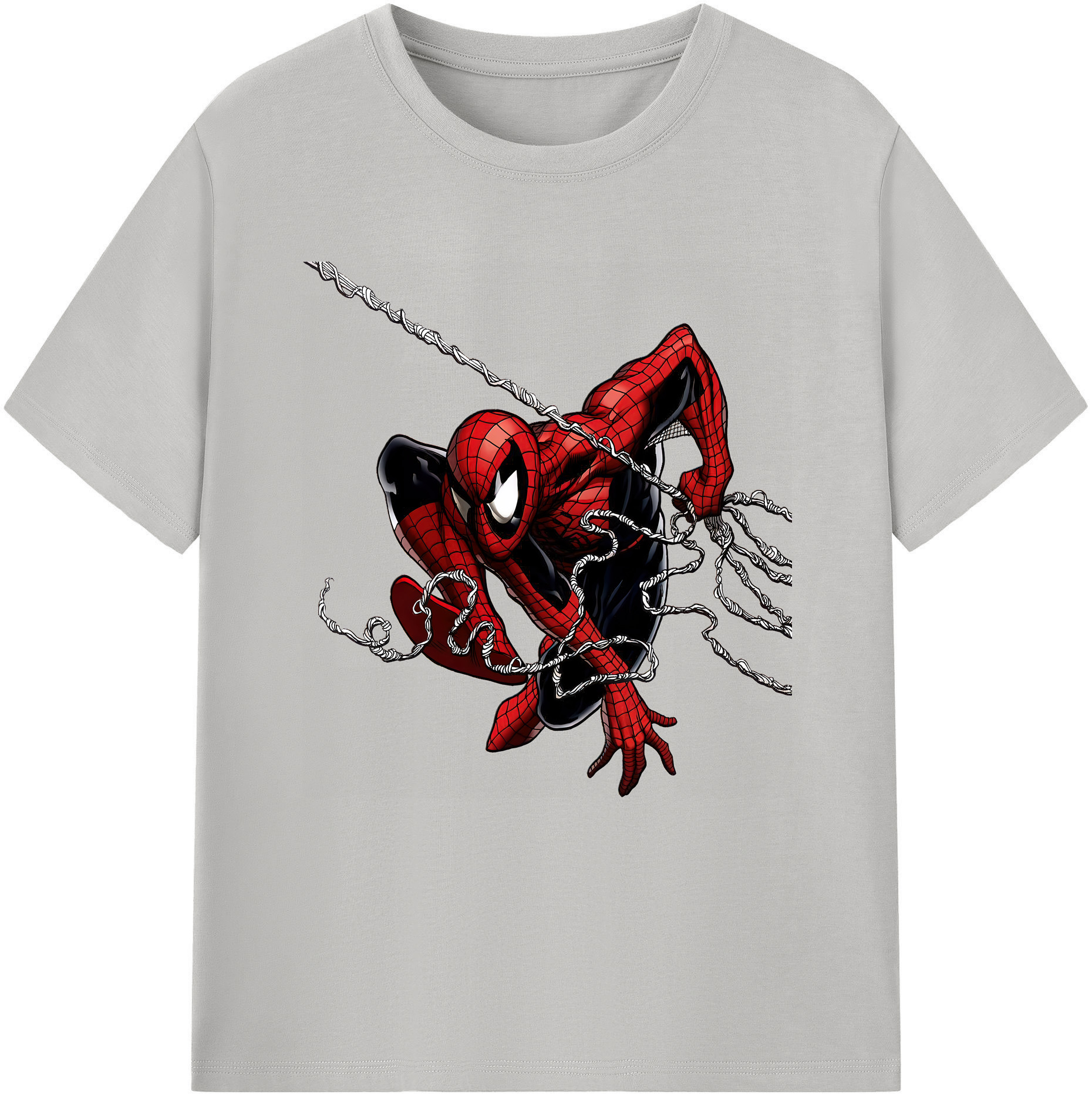 （画像用） Spider Man スパイダーマン レディースカジュアルプリントTシャツ（綿100％）