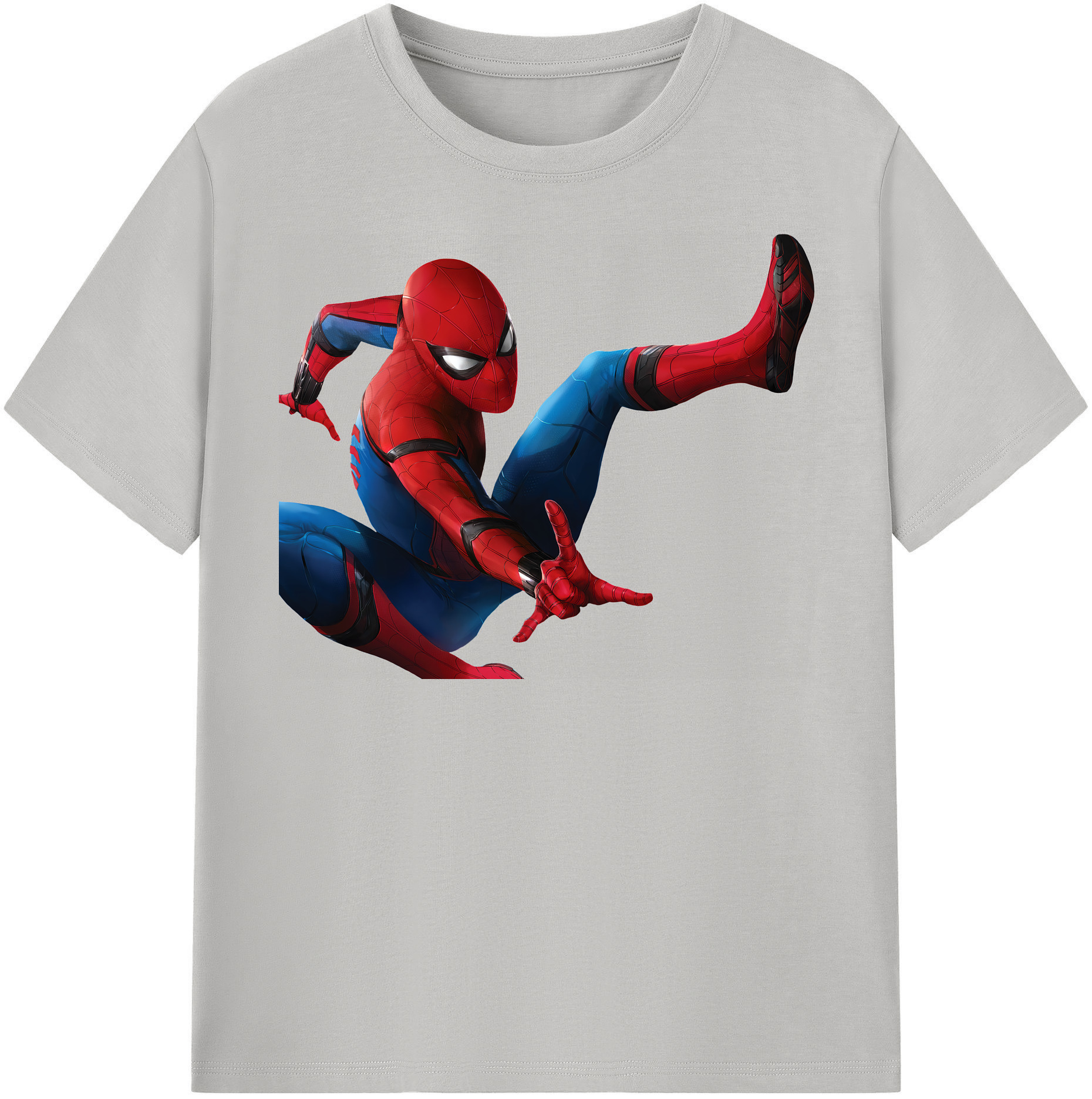 （画像用） Spider Man スパイダーマン レディースカジュアルプリントTシャツ（綿100％）