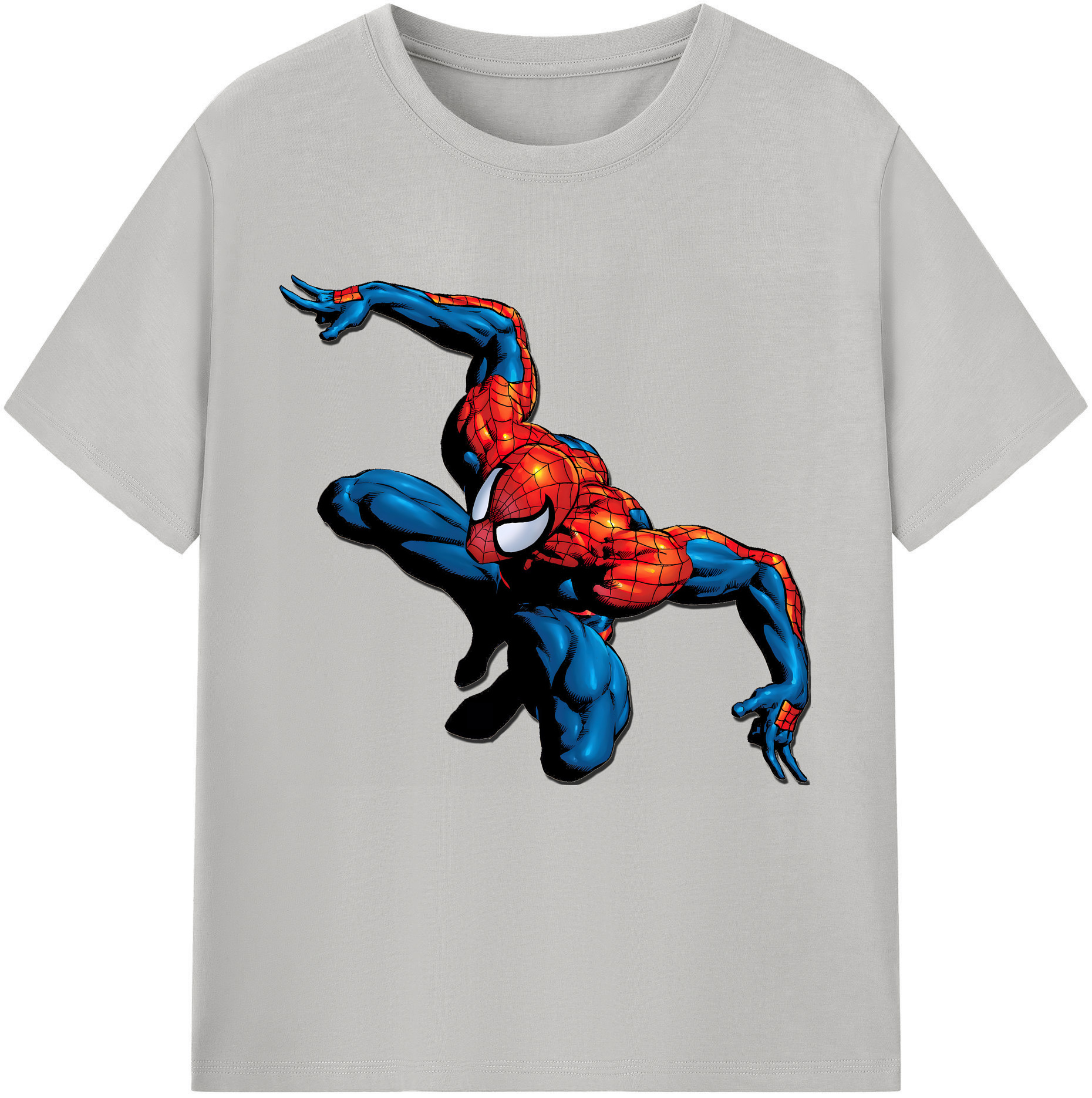 （画像用） Spider Man スパイダーマン レディースカジュアルプリントTシャツ（綿100％）
