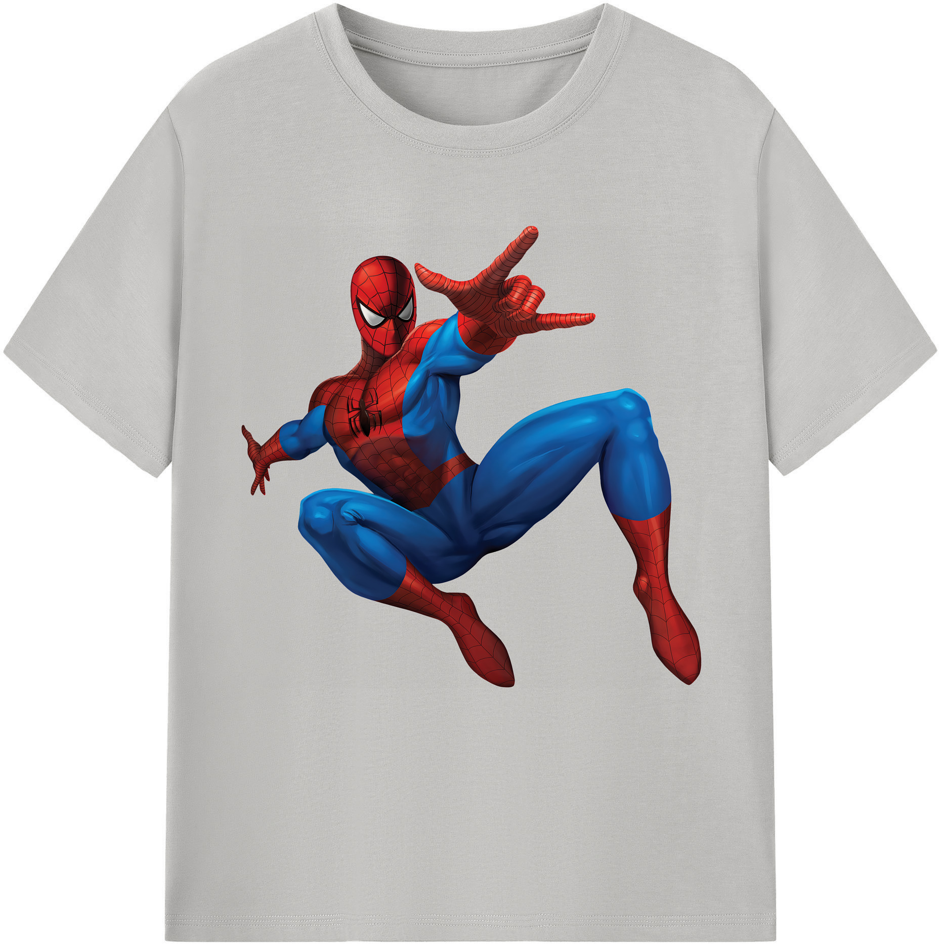 （画像用） Spider Man スパイダーマン レディースカジュアルプリントTシャツ（綿100％）