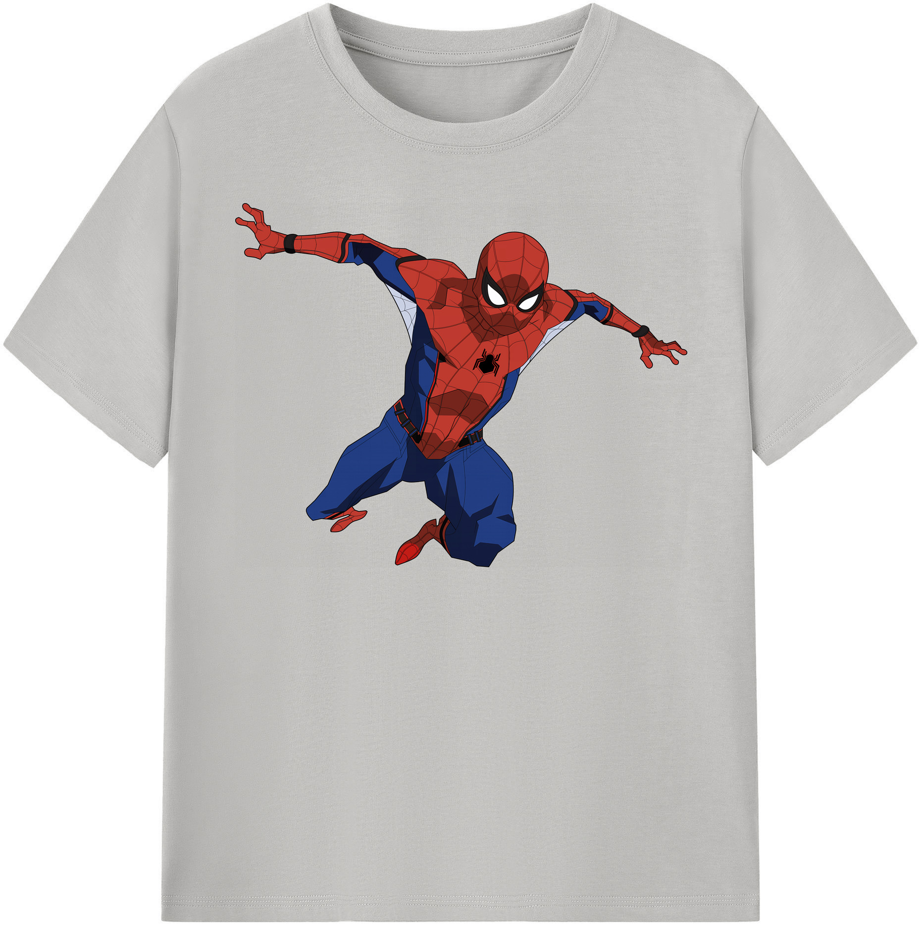 （画像用） Spider Man スパイダーマン レディースカジュアルプリントTシャツ（綿100％）