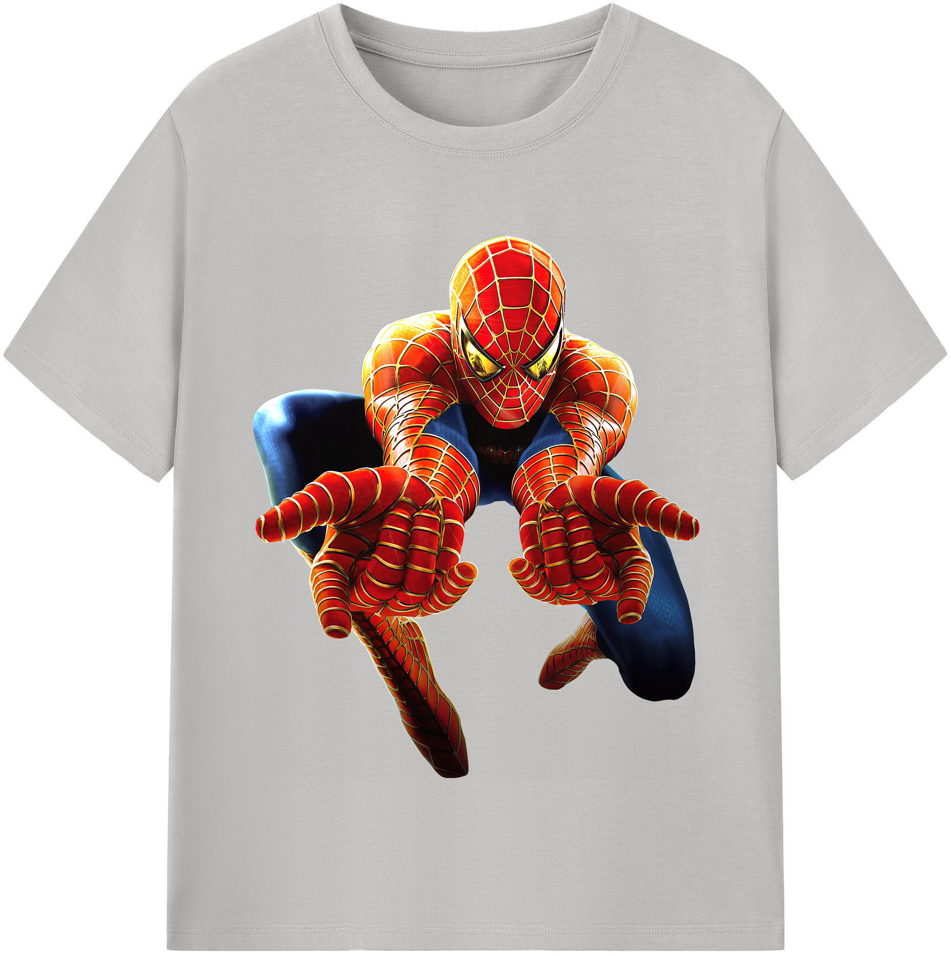 （画像用） Spider Man スパイダーマン レディースカジュアルプリントTシャツ（綿100％）
