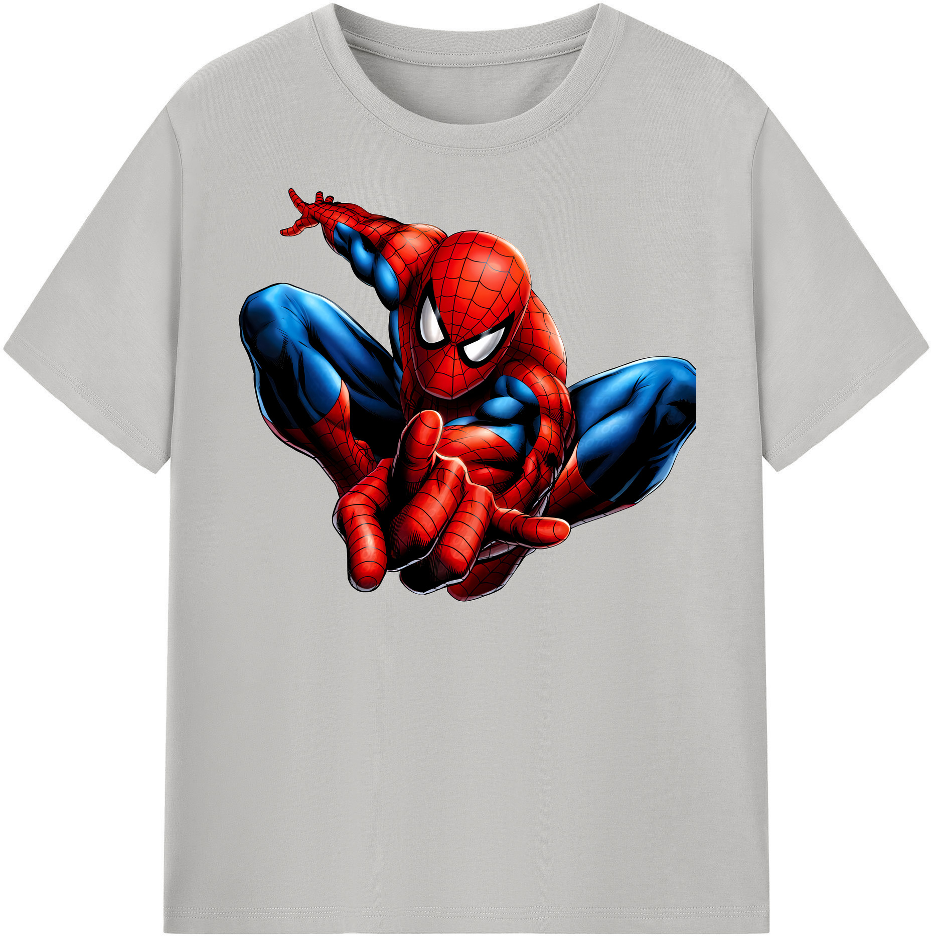 （画像用） Spider Man スパイダーマン レディースカジュアルプリントTシャツ（綿100％）