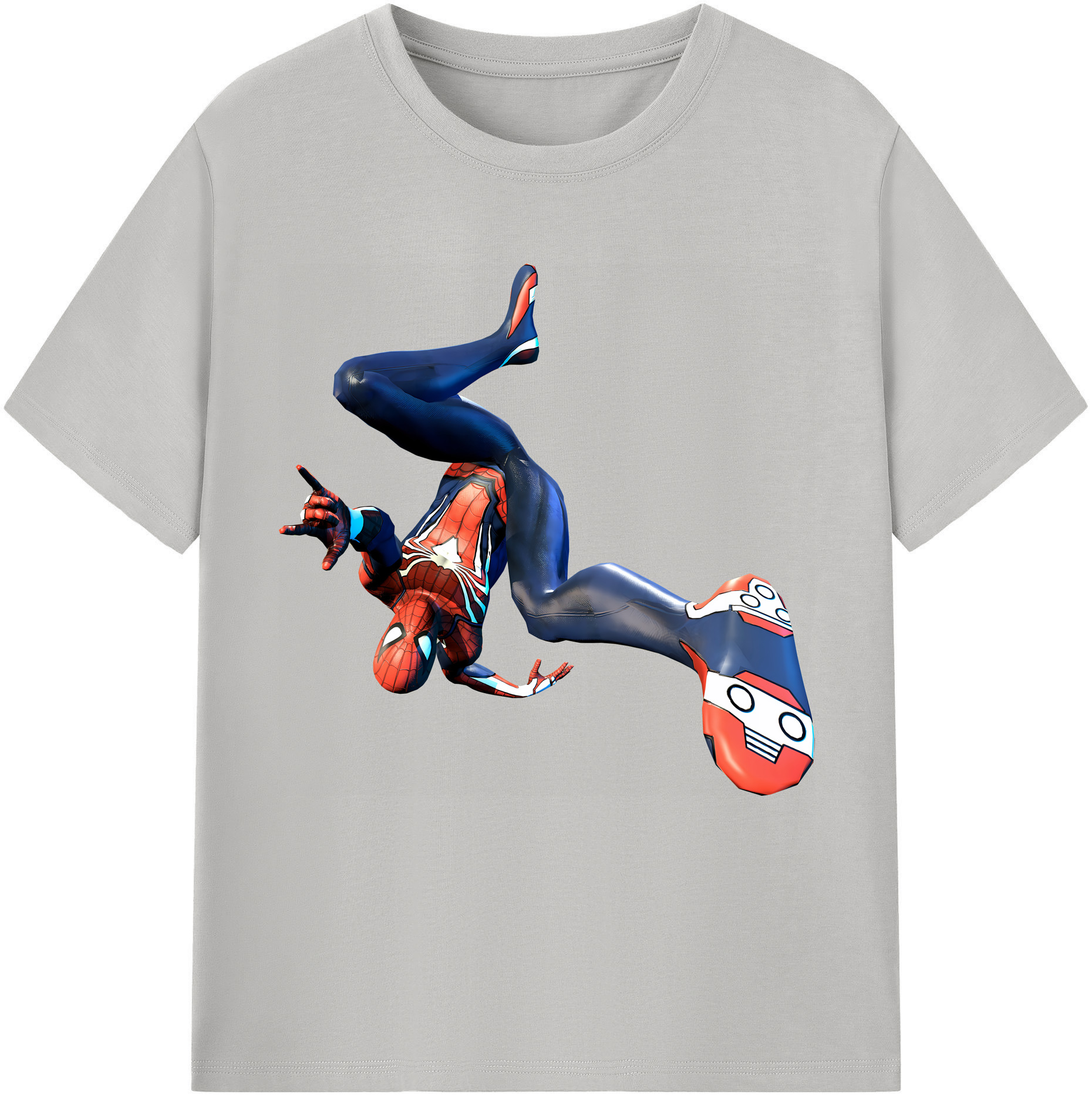 （画像用） Spider Man スパイダーマン レディースカジュアルプリントTシャツ（綿100％）