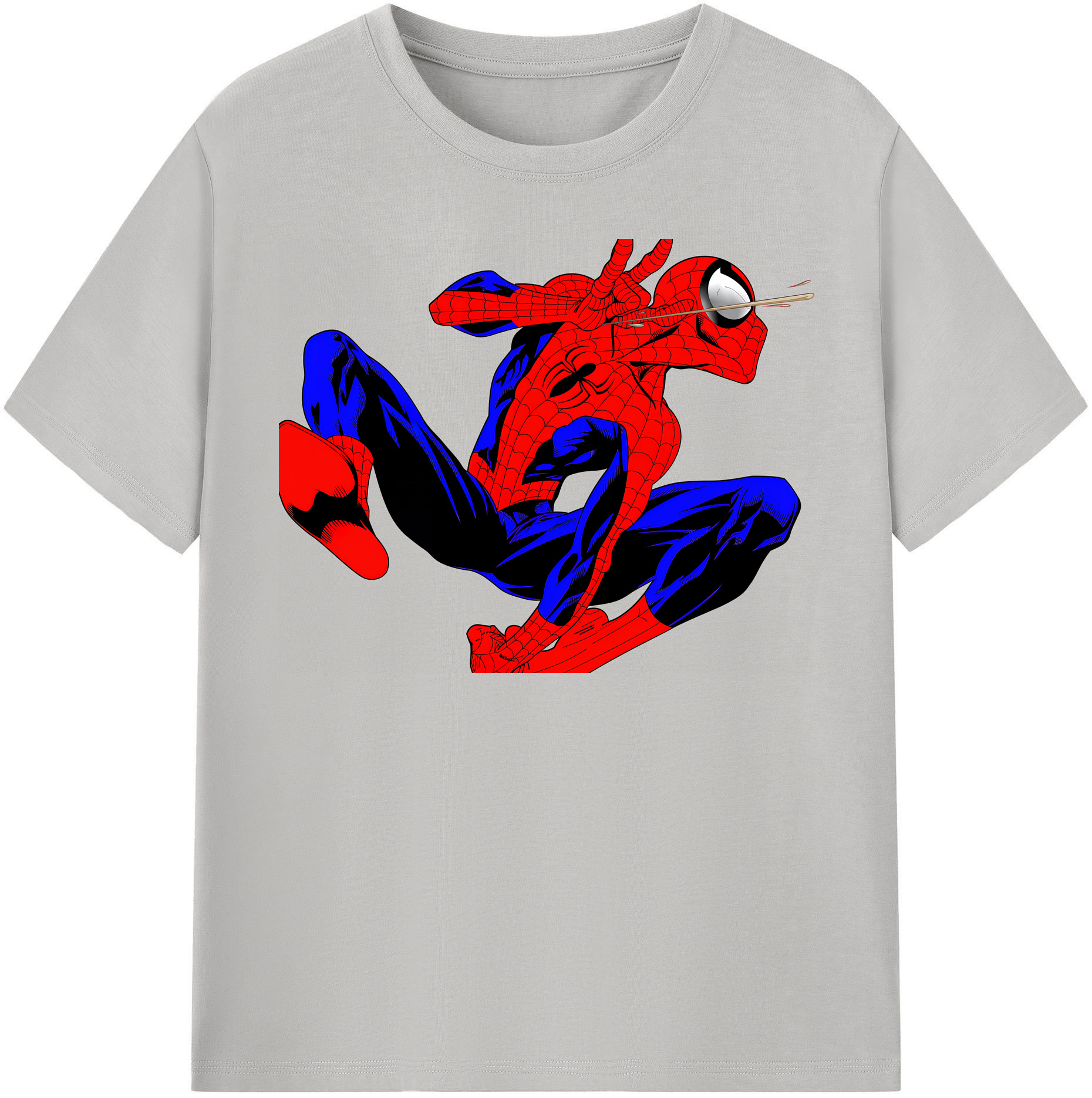 （画像用） Spider Man スパイダーマン レディースカジュアルプリントTシャツ（綿100％）