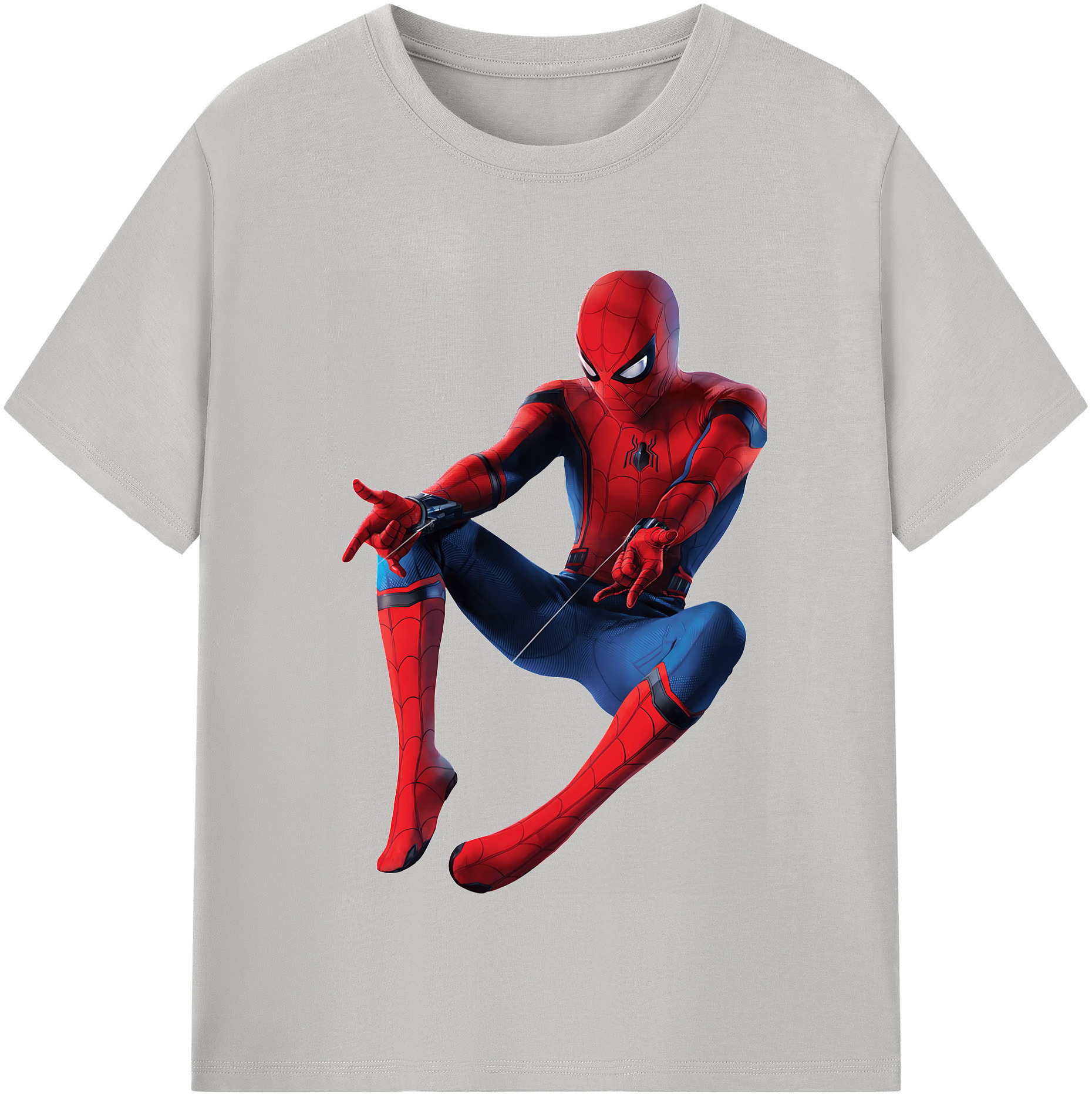 （画像用） Spider Man スパイダーマン レディースカジュアルプリントTシャツ（綿100％）