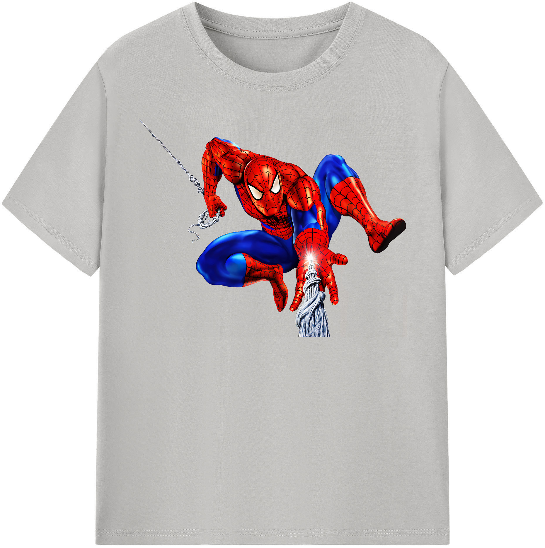 （画像用） Spider Man スパイダーマン レディースカジュアルプリントTシャツ（綿100％）