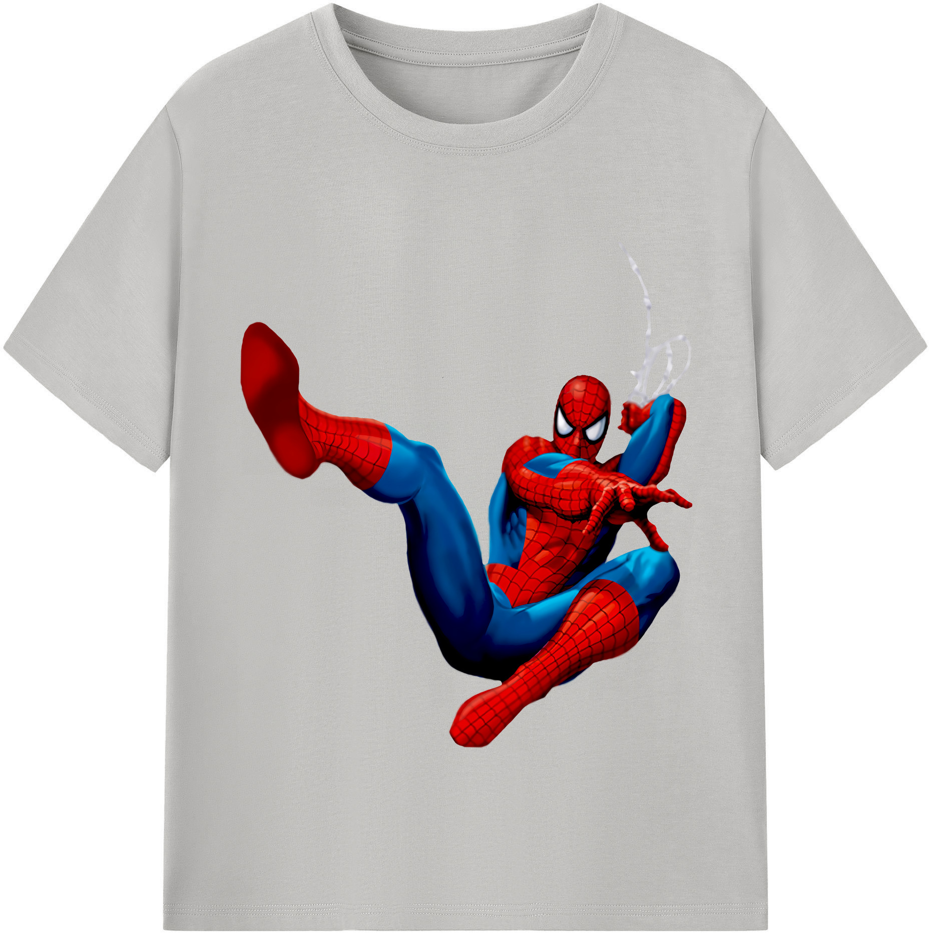 （画像用） Spider Man スパイダーマン レディースカジュアルプリントTシャツ（綿100％）