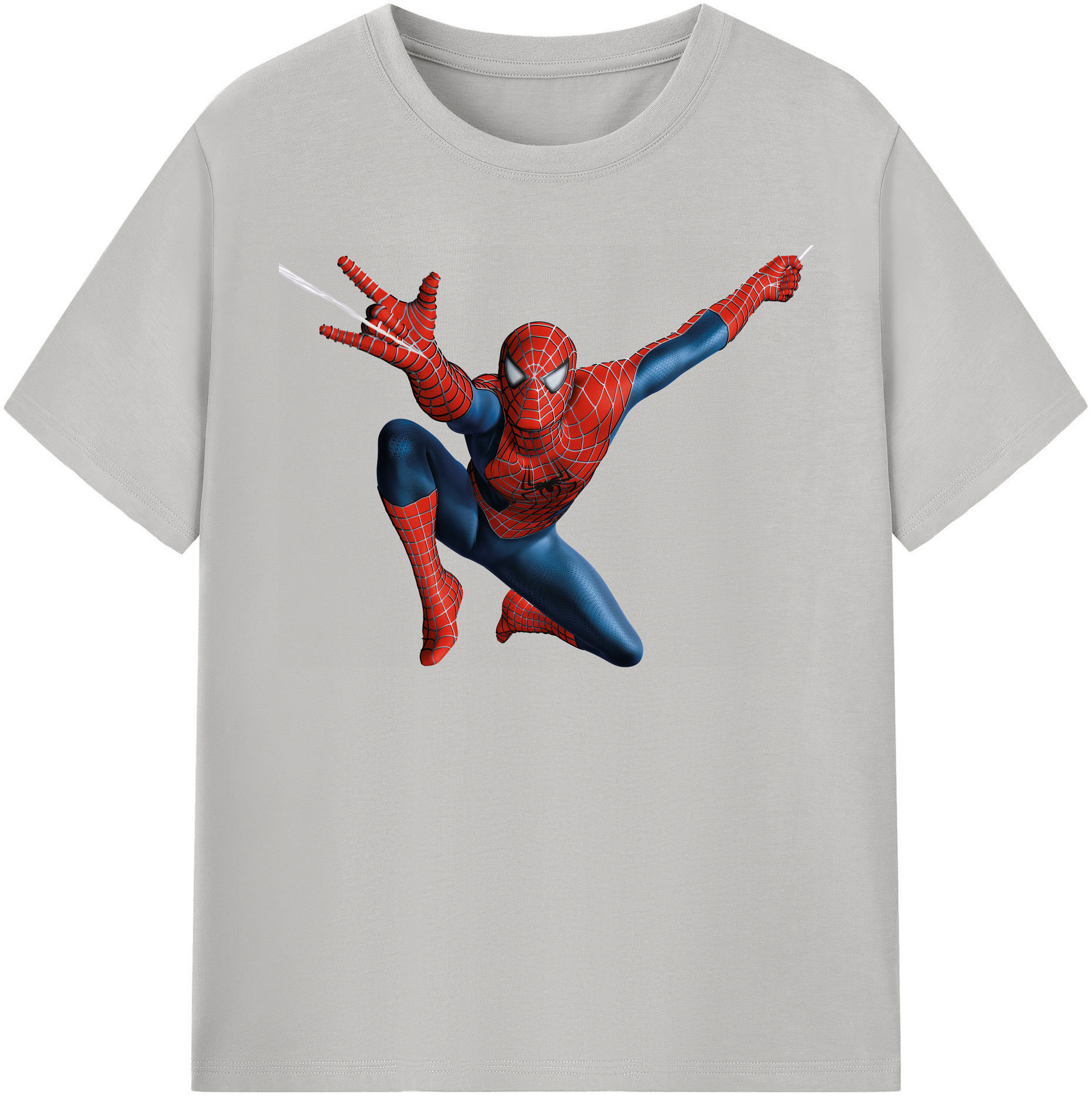 （画像用） Spider Man スパイダーマン レディースカジュアルプリントTシャツ（綿100％）