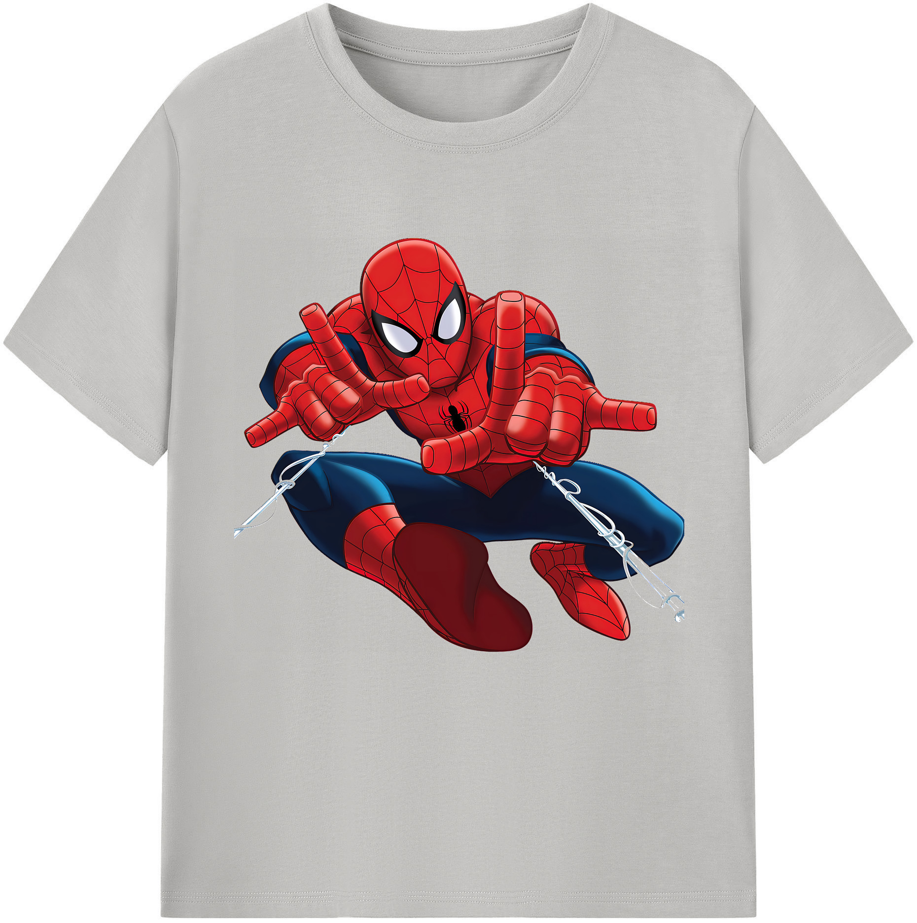 （画像用） Spider Man スパイダーマン レディースカジュアルプリントTシャツ（綿100％）
