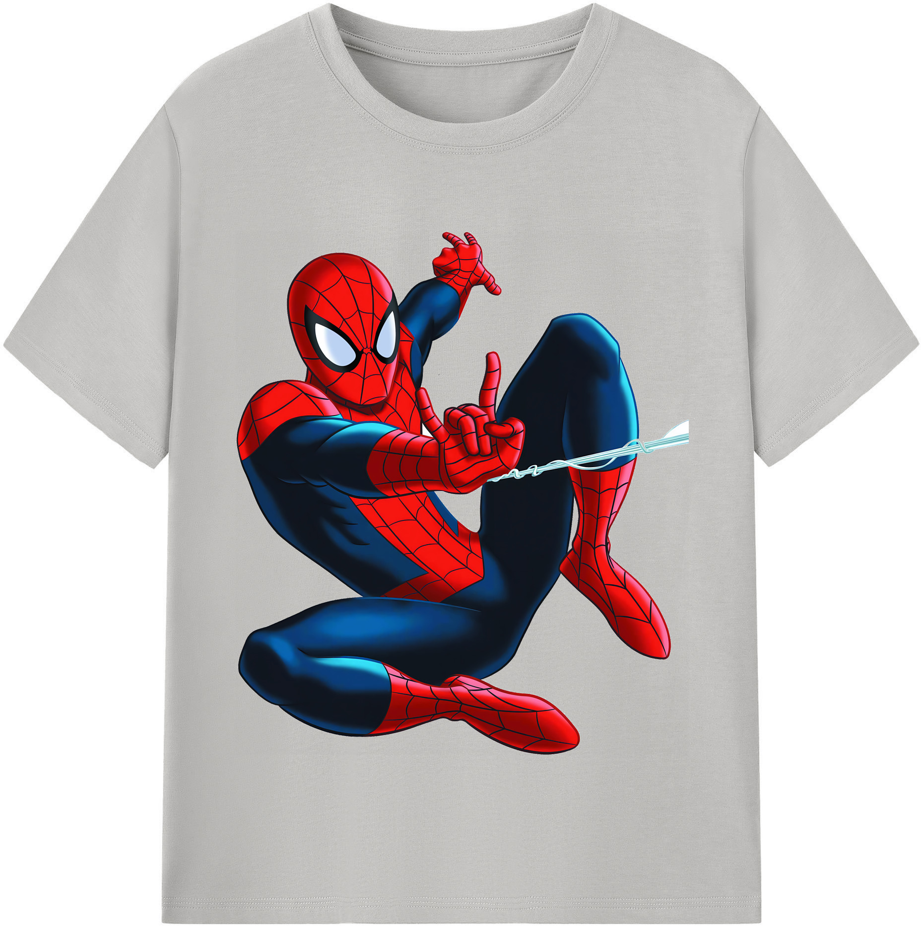 （画像用） Spider Man スパイダーマン レディースカジュアルプリントTシャツ（綿100％）
