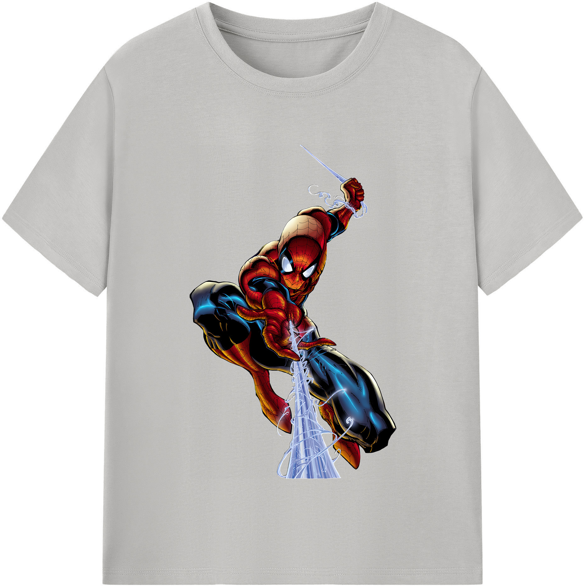 （画像用） Spider Man スパイダーマン レディースカジュアルプリントTシャツ（綿100％）