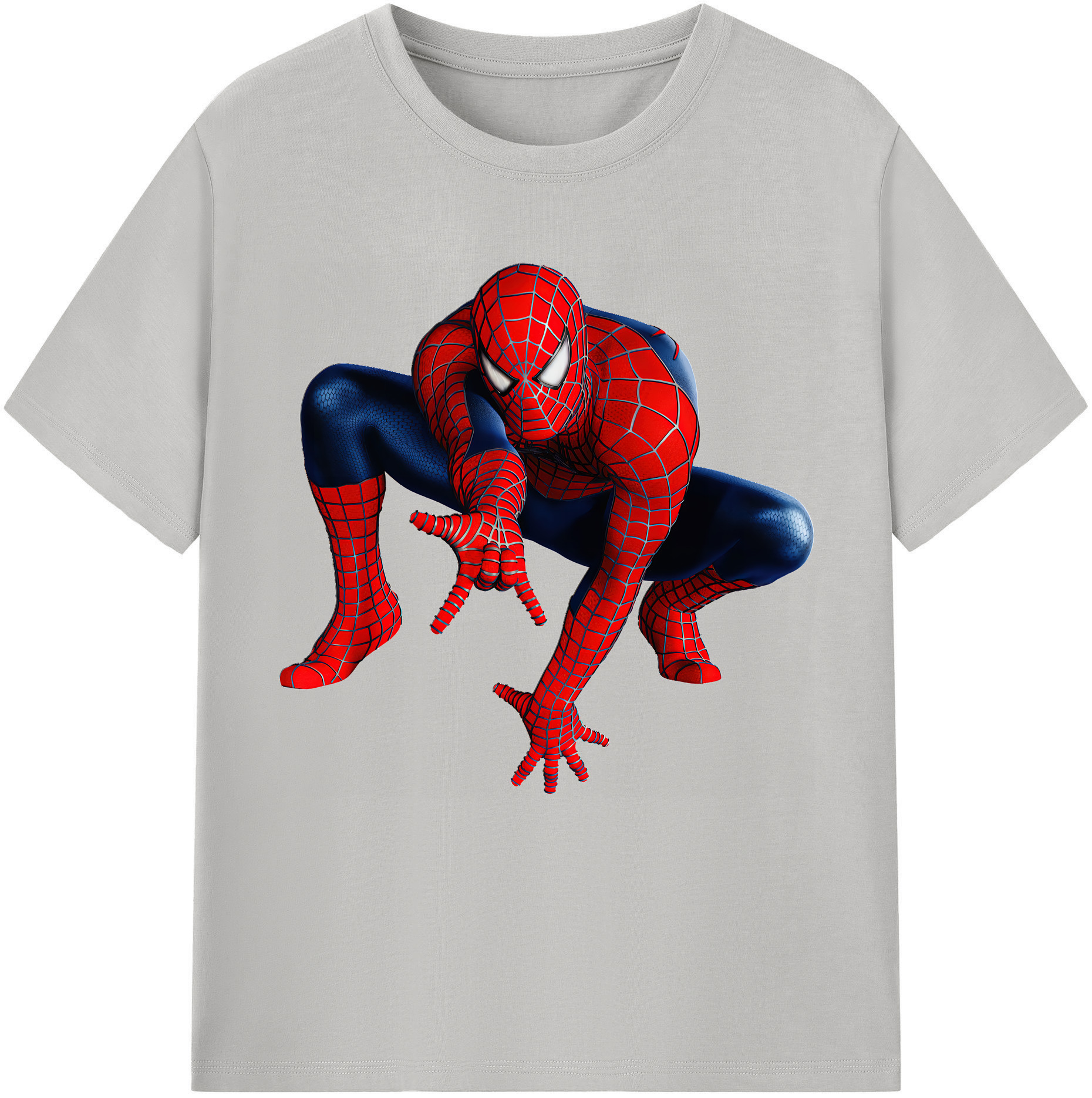 （画像用） Spider Man スパイダーマン レディースカジュアルプリントTシャツ（綿100％）