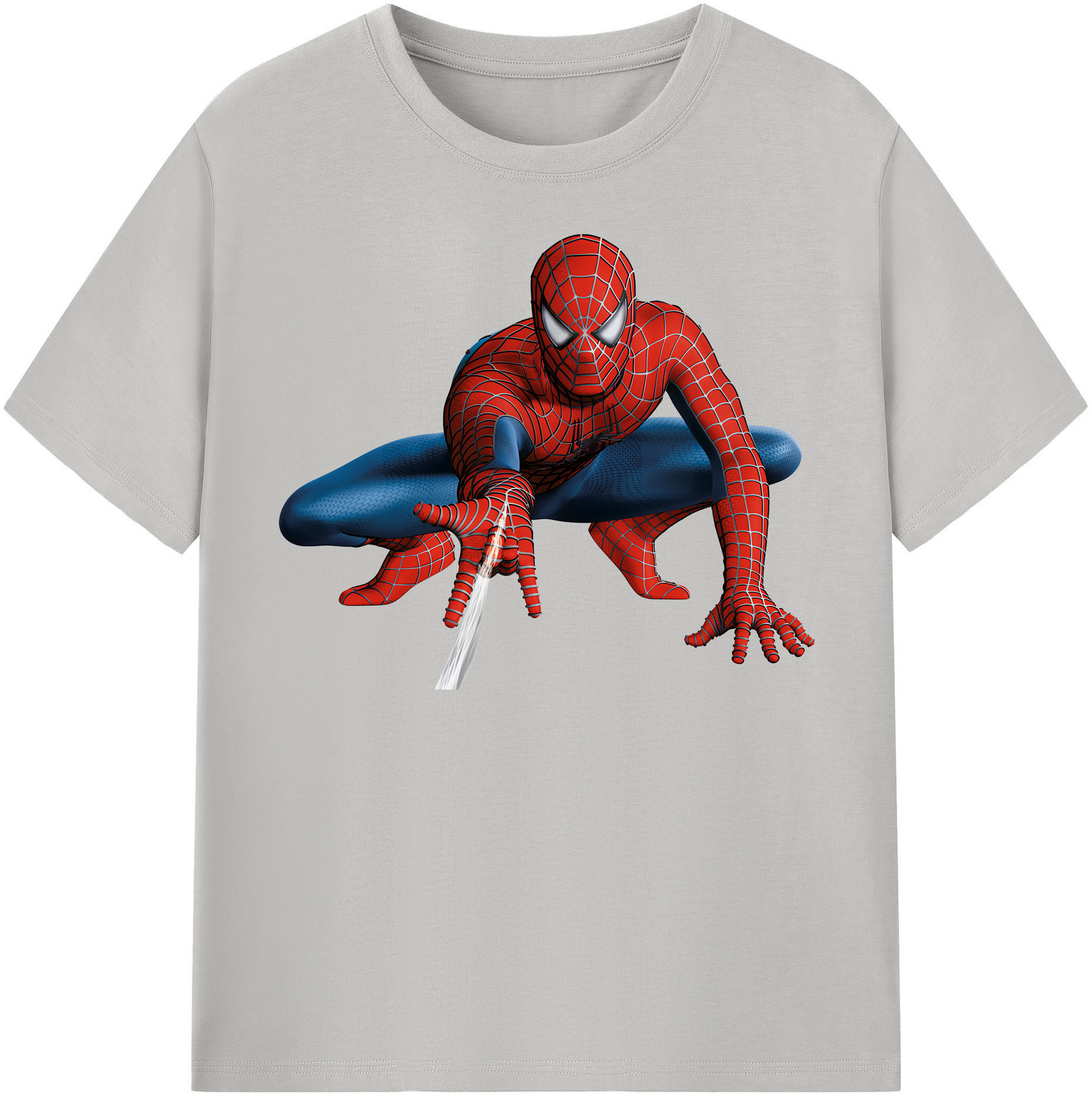 （画像用） Spider Man スパイダーマン レディースカジュアルプリントTシャツ（綿100％）