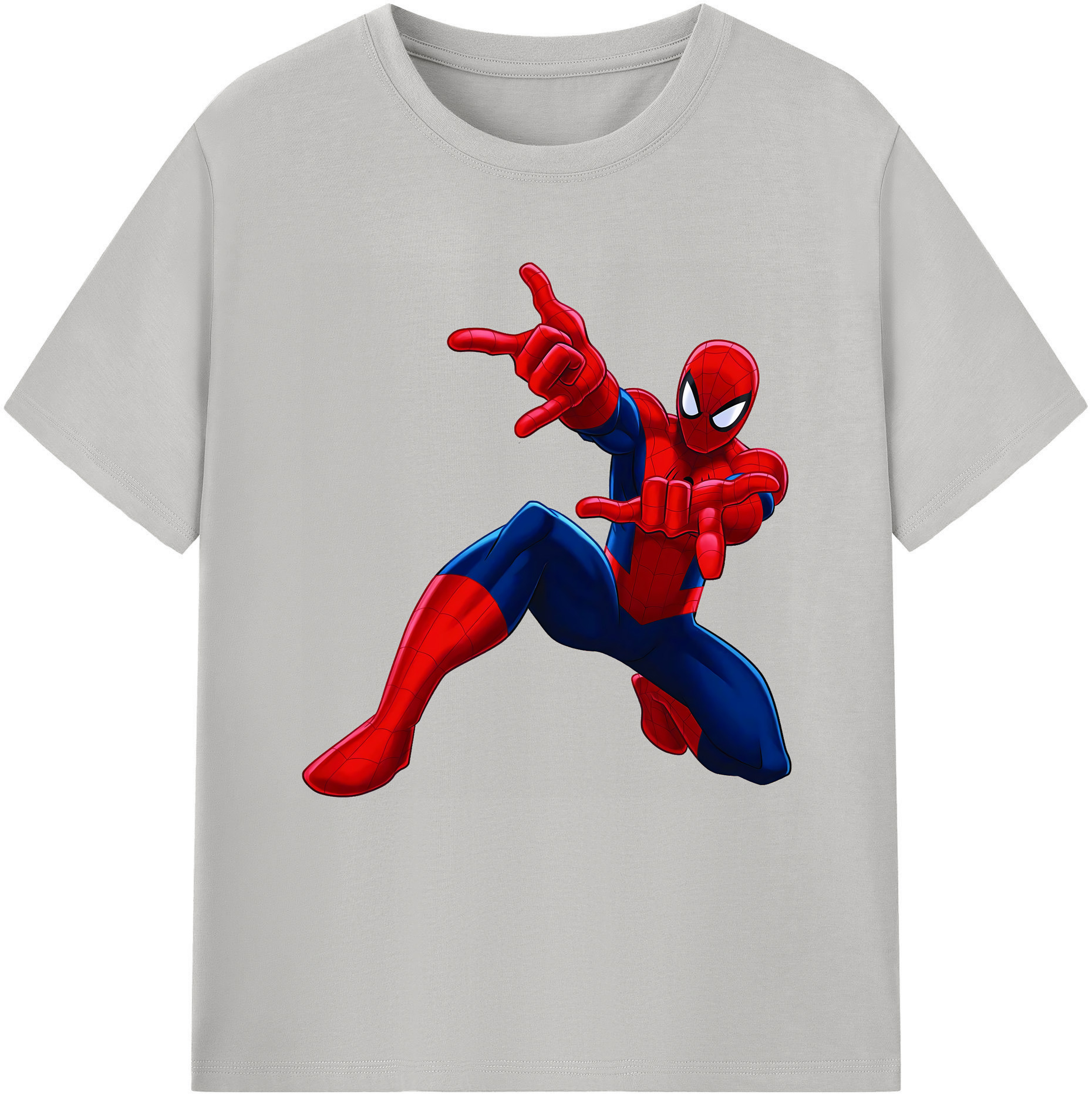 （画像用） Spider Man スパイダーマン レディースカジュアルプリントTシャツ（綿100％）