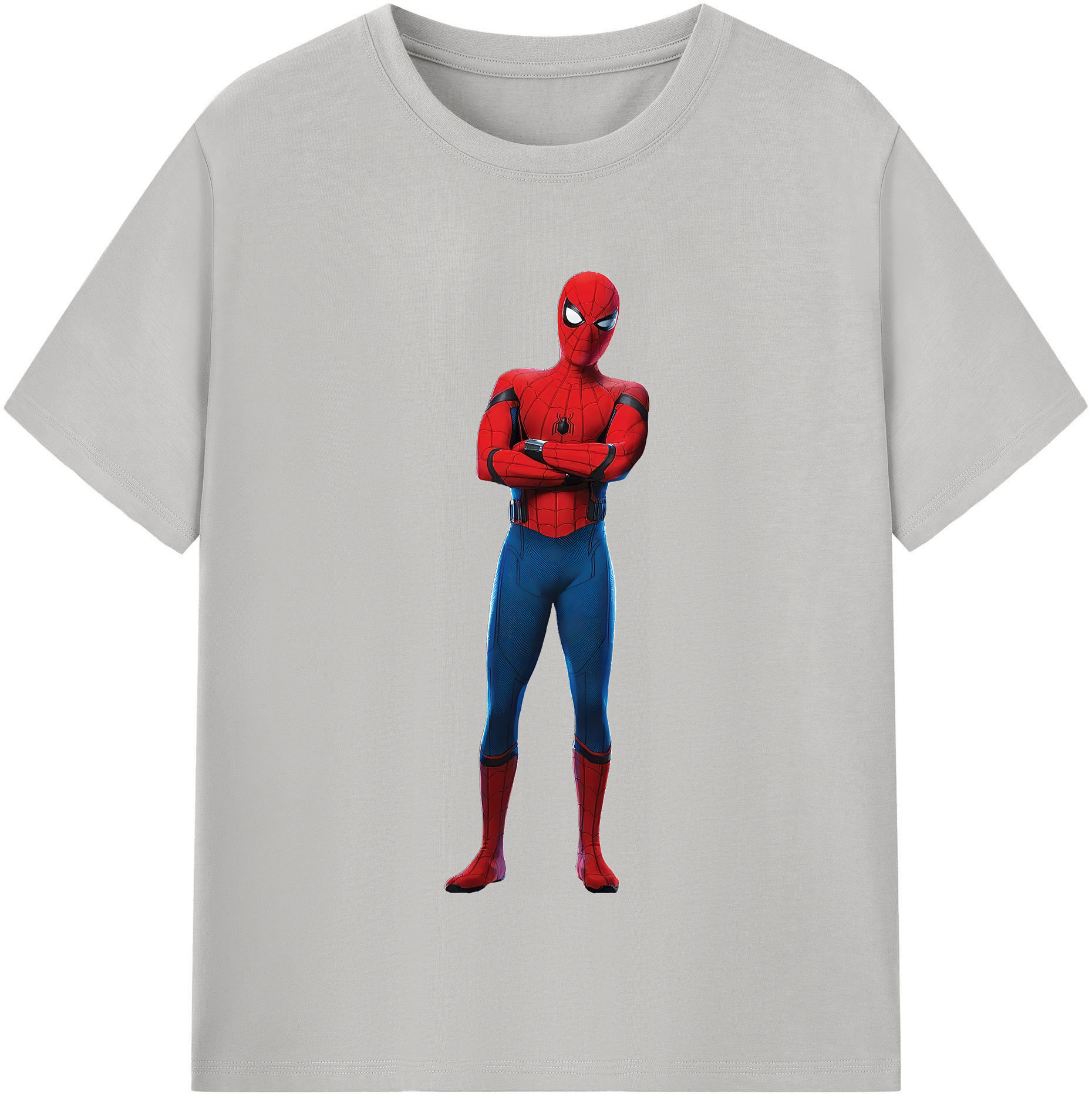 （画像用） Spider Man スパイダーマン レディースカジュアルプリントTシャツ（綿100％）