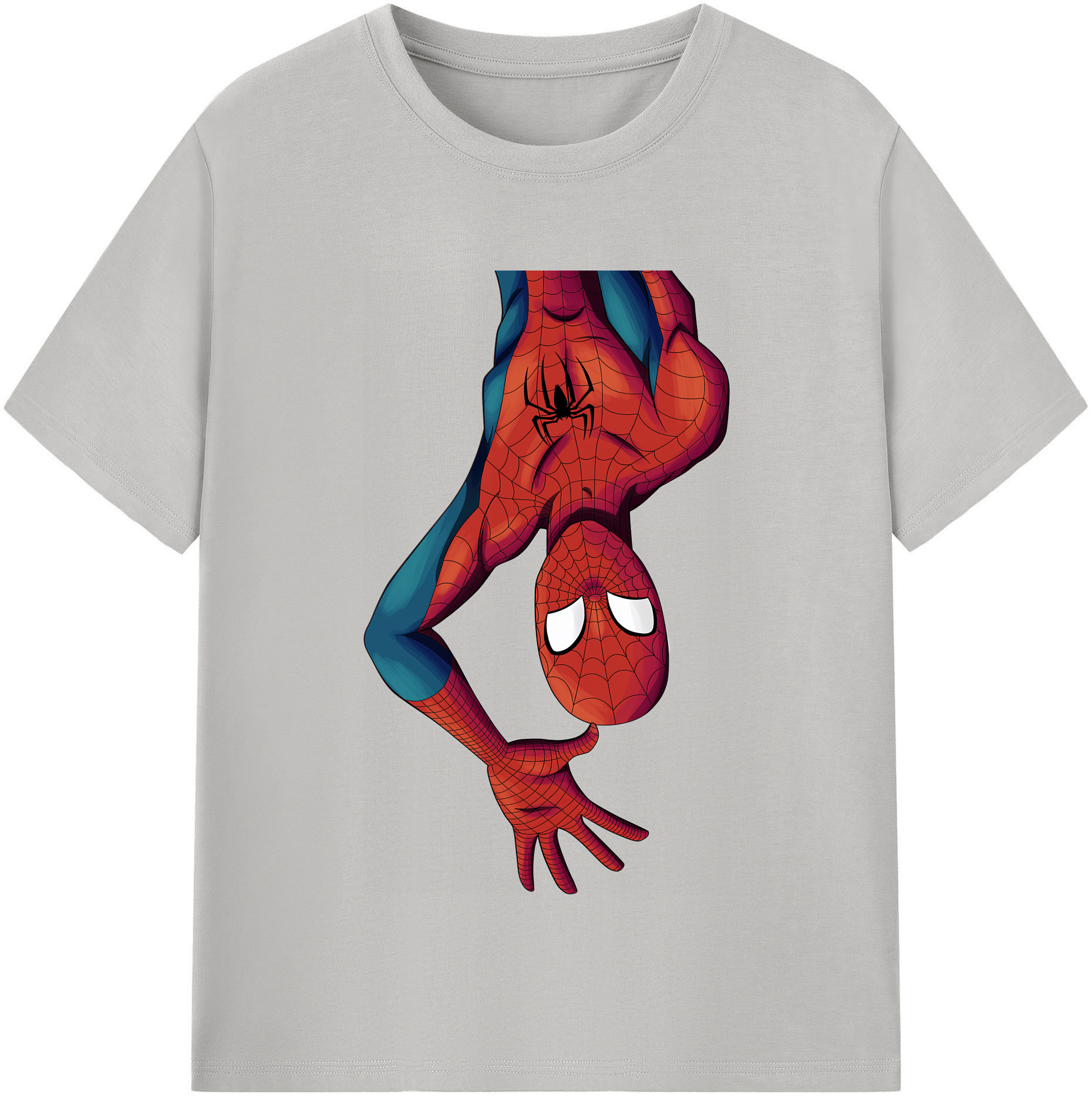 （画像用） Spider Man スパイダーマン レディースカジュアルプリントTシャツ（綿100％）