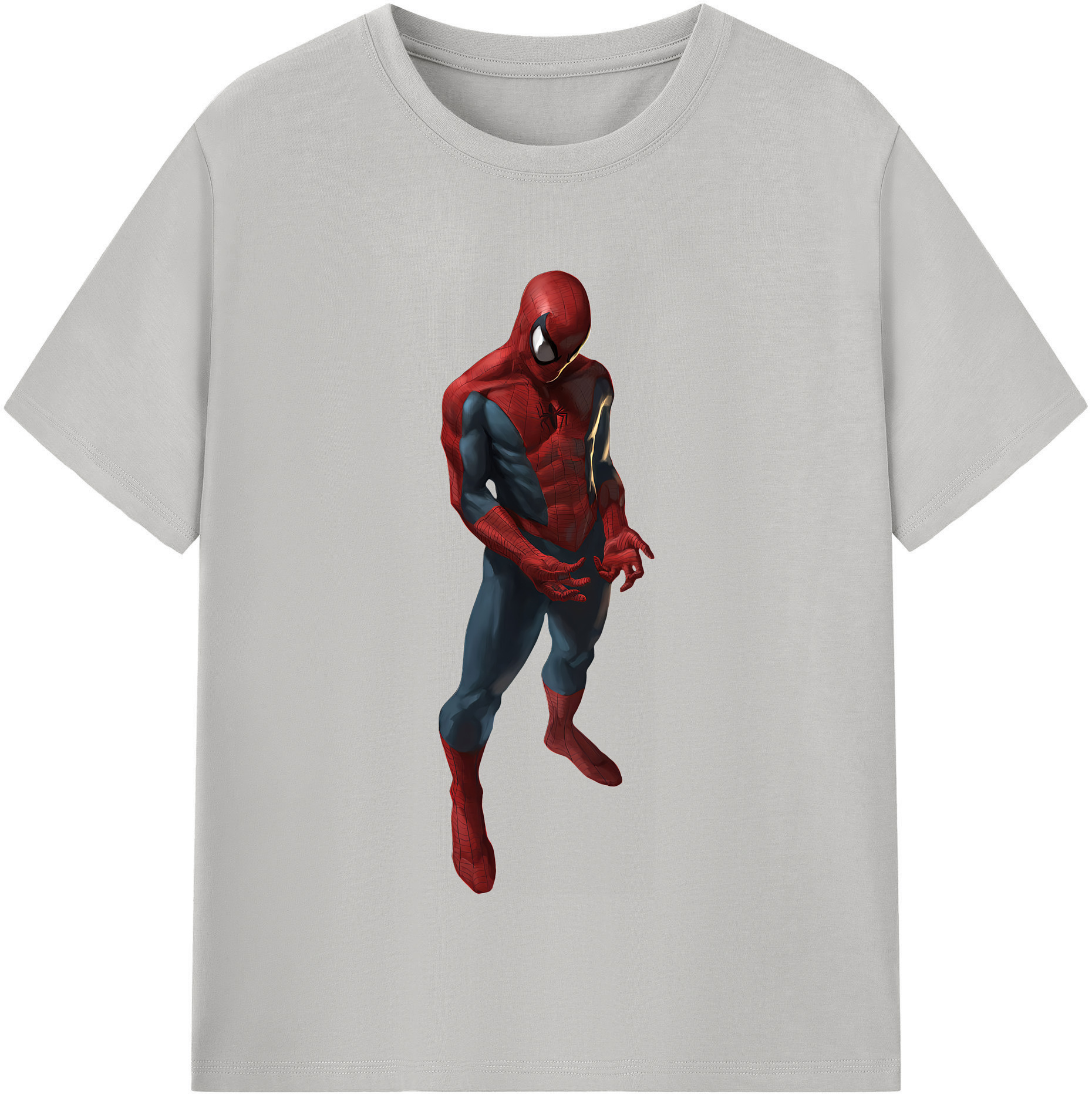 （画像用） Spider Man スパイダーマン レディースカジュアルプリントTシャツ（綿100％）