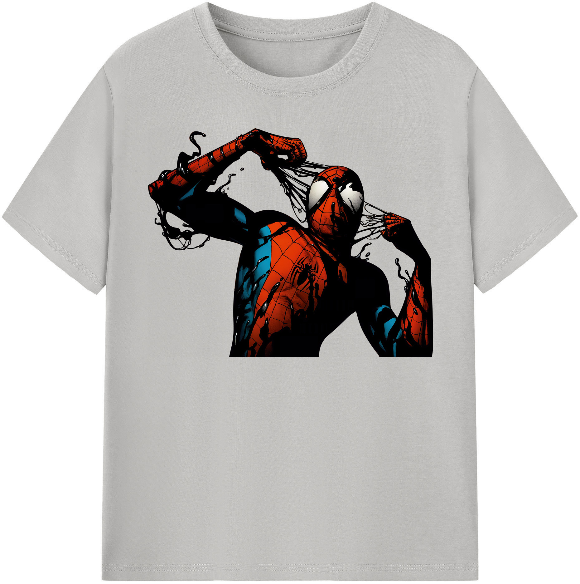 Spider Man スパイダーマン レディースカジュアルプリントTシャツ（綿100％）