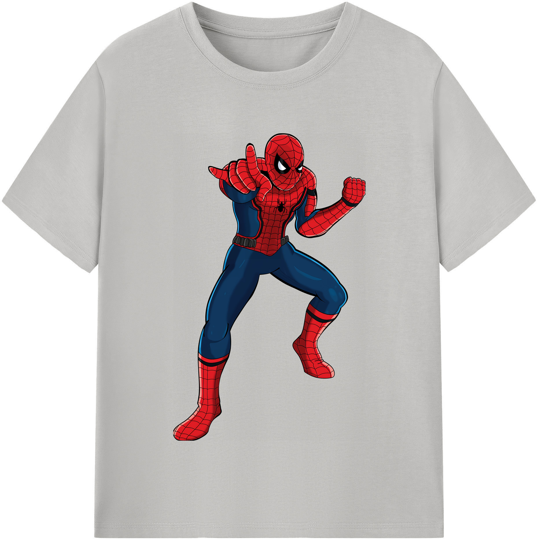 （画像用） Spider Man スパイダーマン レディースカジュアルプリントTシャツ（綿100％）