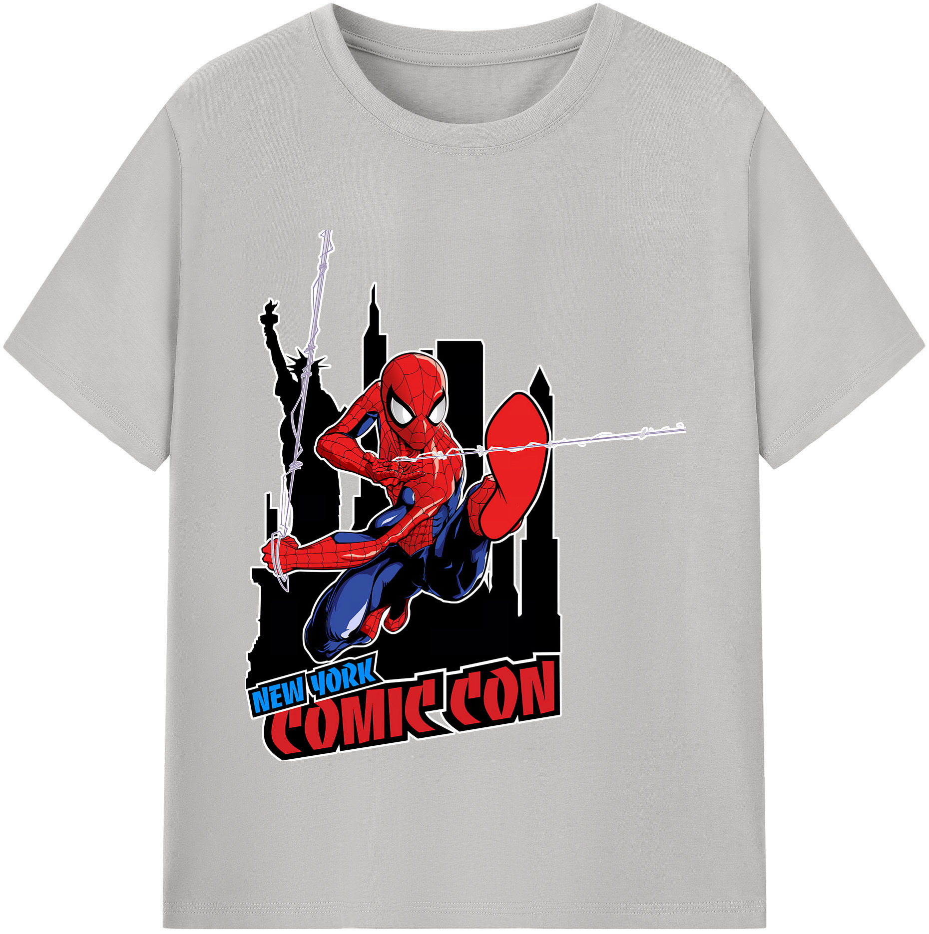 （画像用） Spider Man スパイダーマン レディースカジュアルプリントTシャツ（綿100％）