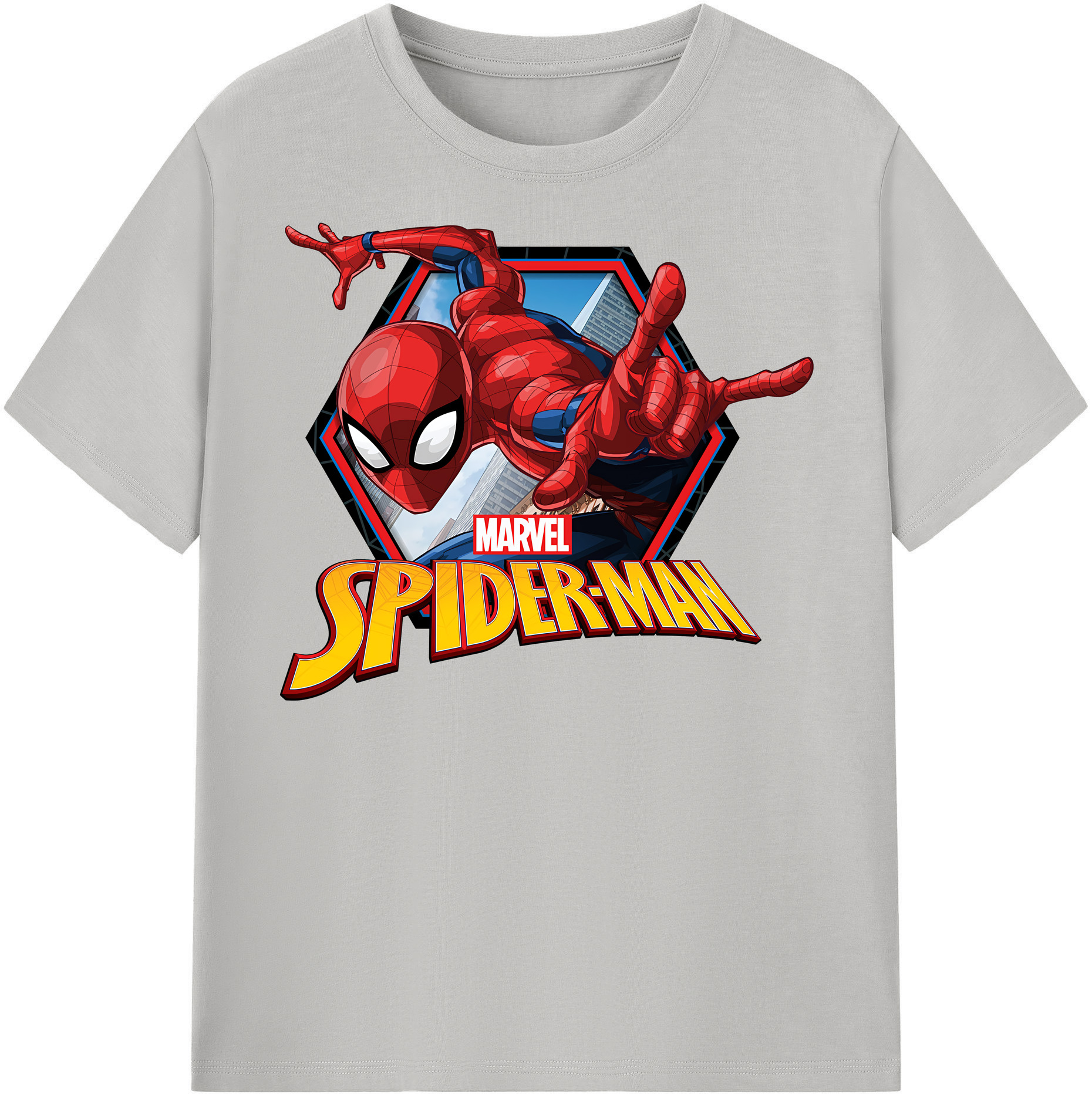 （画像用） Spider Man スパイダーマン レディースカジュアルプリントTシャツ（綿100％）