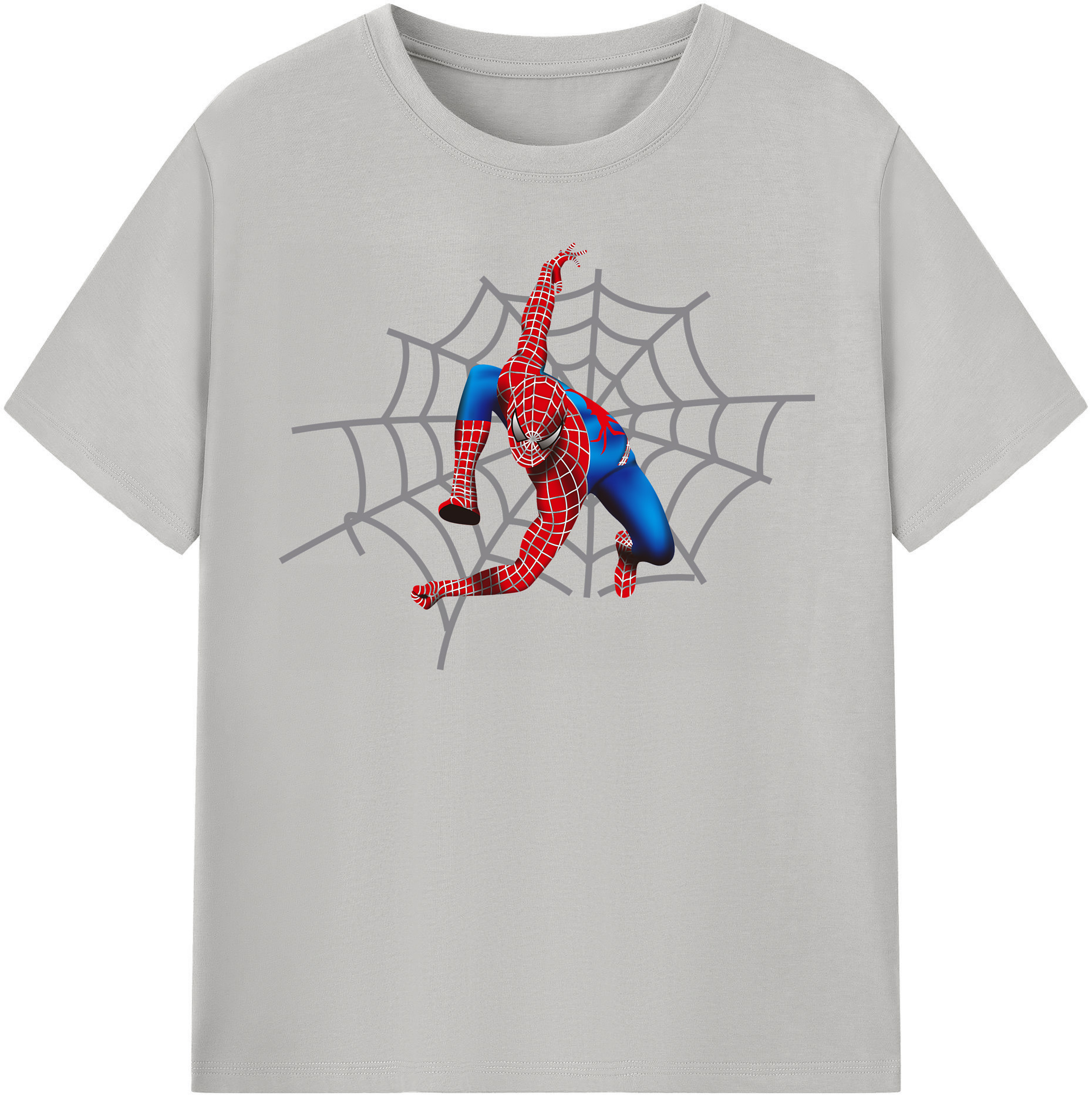 （画像用） Spider Man スパイダーマン レディースカジュアルプリントTシャツ（綿100％）