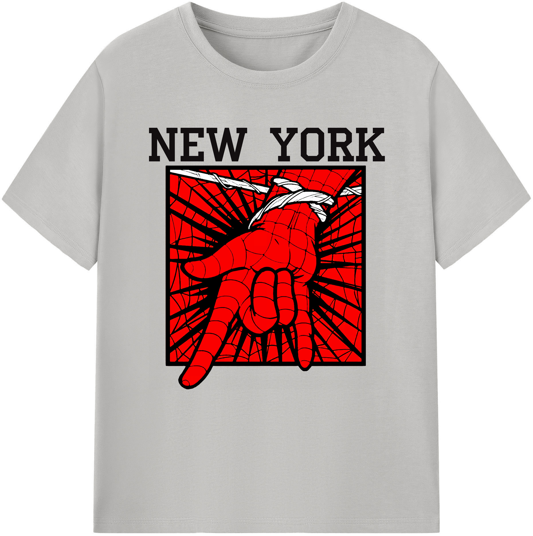 （画像用） Spider Man スパイダーマン レディースカジュアルプリントTシャツ（綿100％）