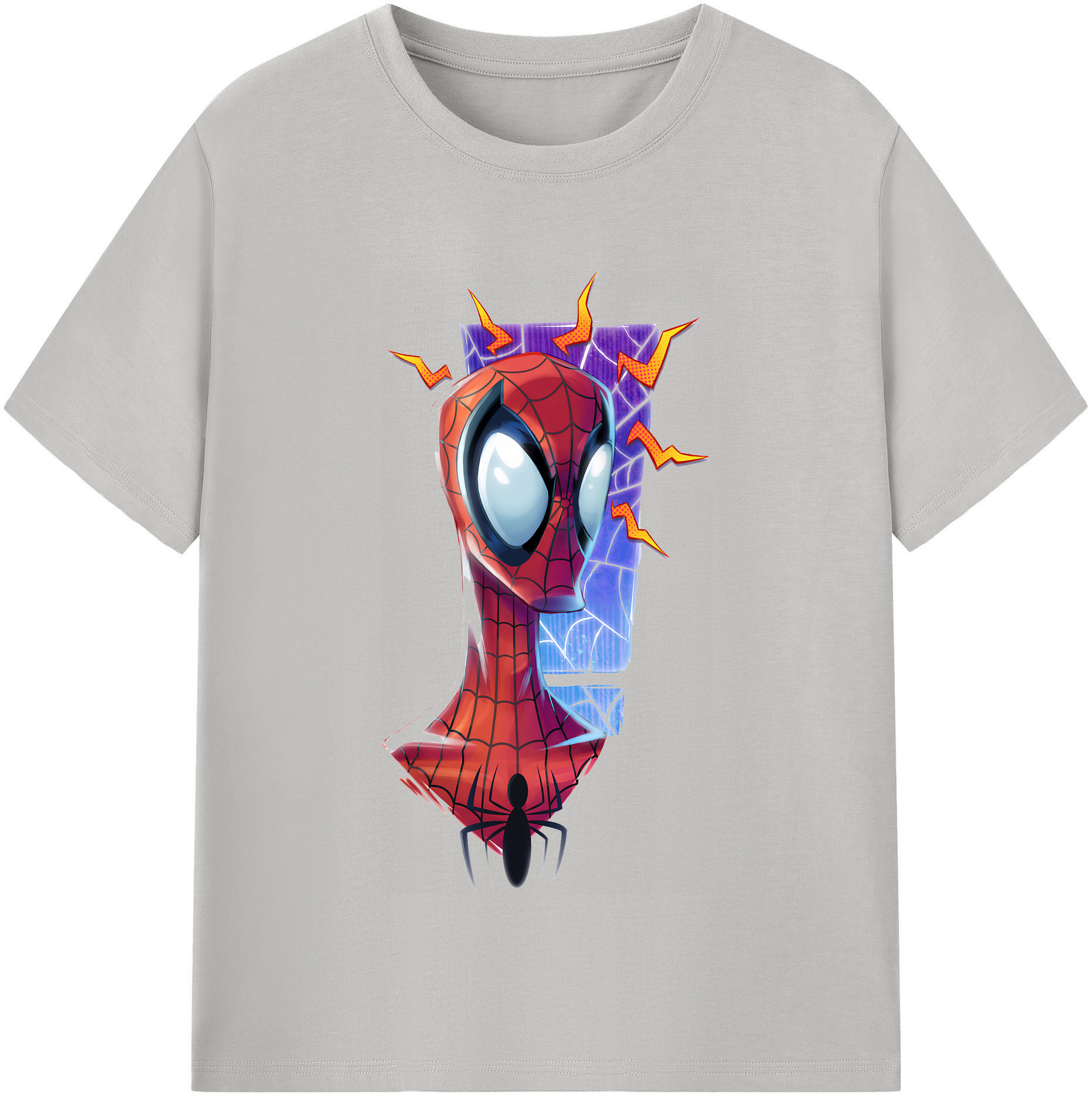 （画像用） Spider Man スパイダーマン レディースカジュアルプリントTシャツ（綿100％）