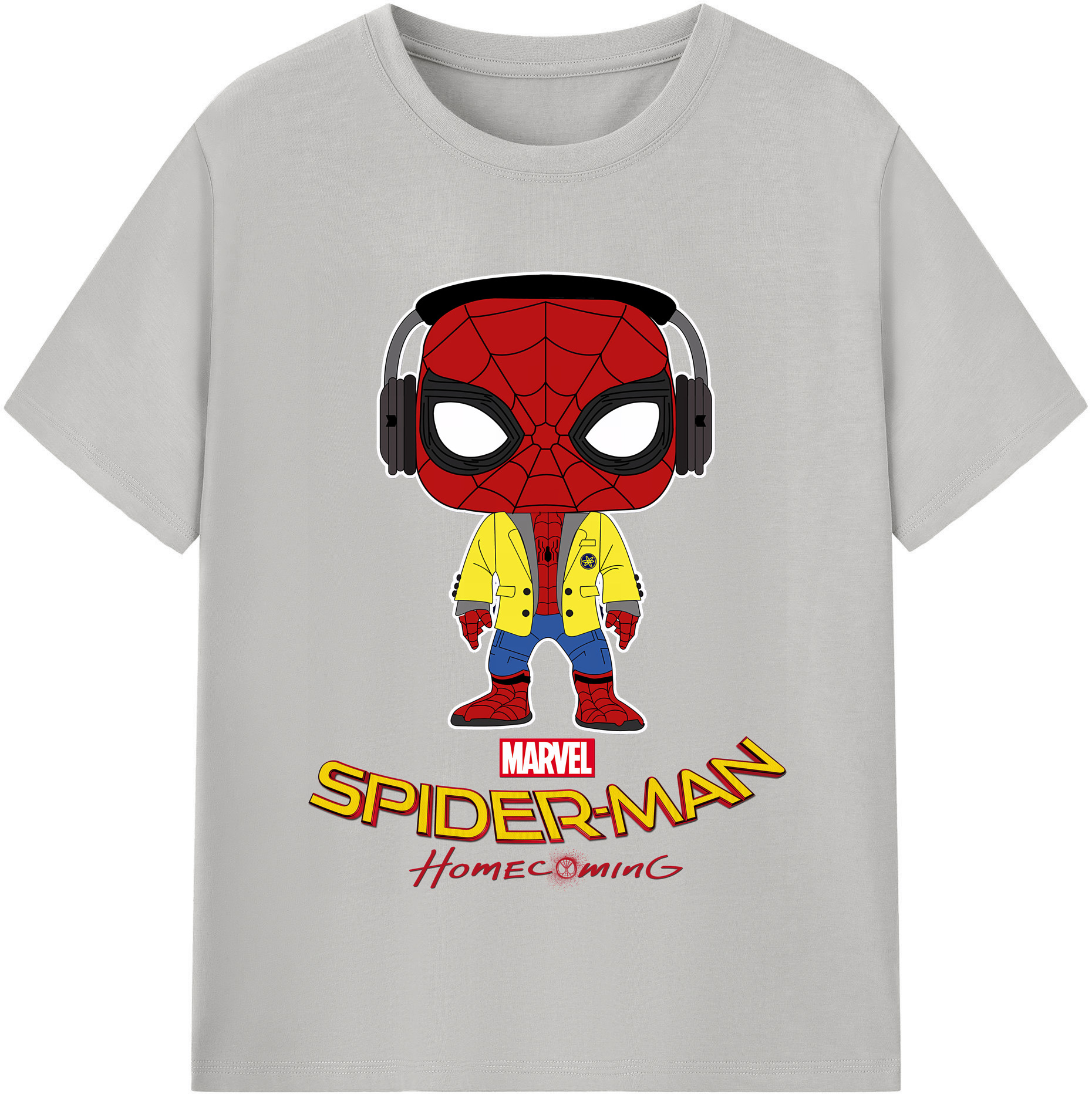 （画像用） Spider Man スパイダーマン レディースカジュアルプリントTシャツ（綿100％）