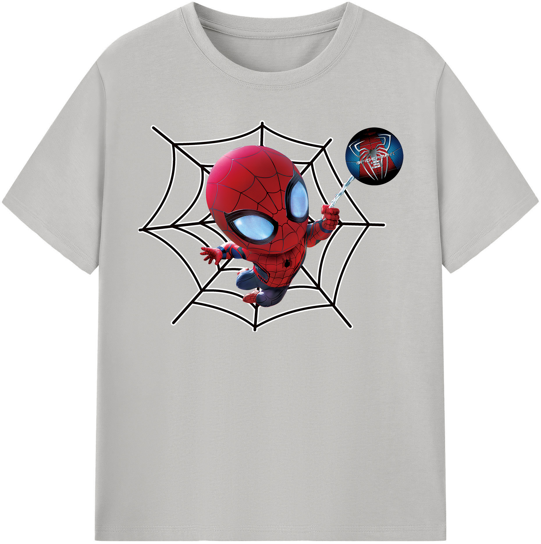 （画像用） Spider Man スパイダーマン レディースカジュアルプリントTシャツ（綿100％）