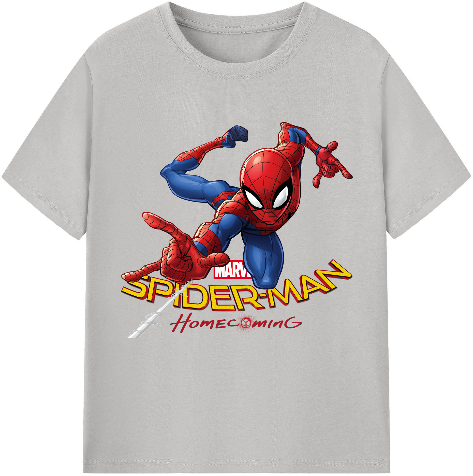 Spider Man スパイダーマン レディースカジュアルプリントTシャツ（綿100％）