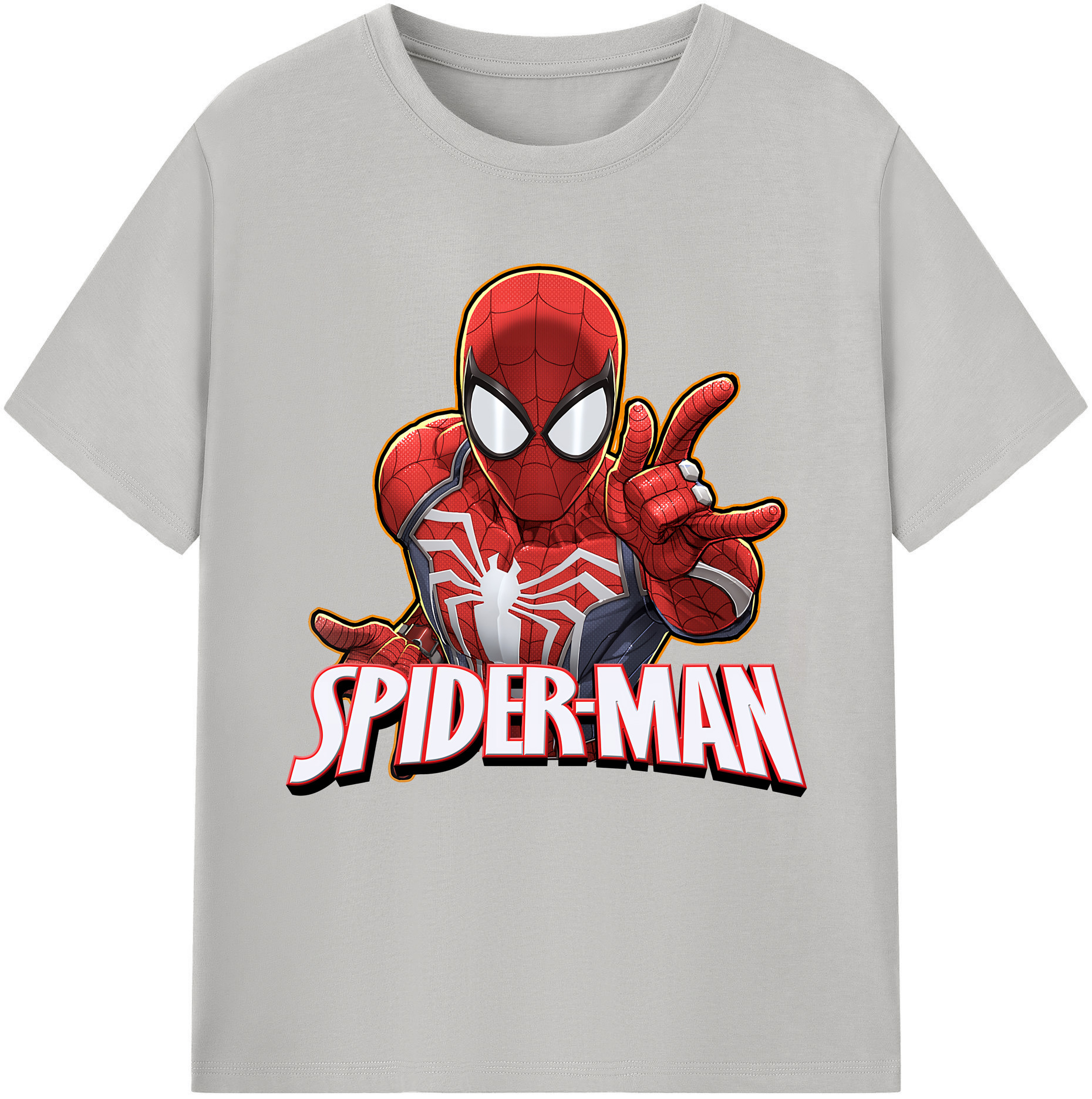 （画像用） Spider Man スパイダーマン レディースカジュアルプリントTシャツ（綿100％）