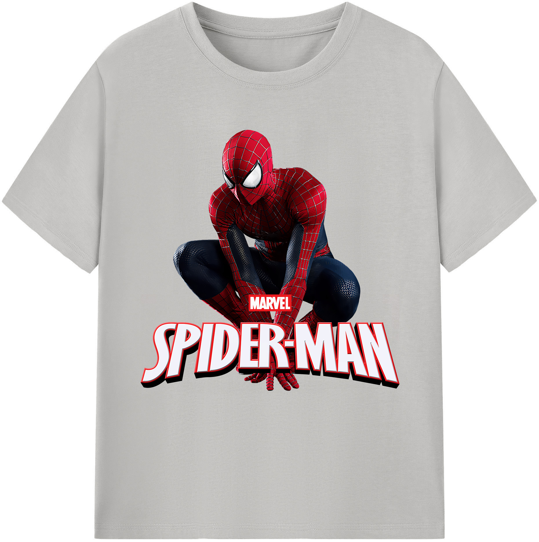 （画像用） Spider Man スパイダーマン レディースカジュアルプリントTシャツ（綿100％）