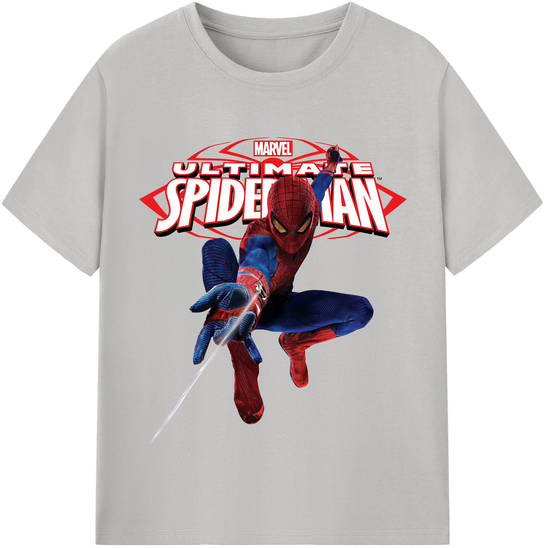 （画像用） Spider Man スパイダーマン レディースカジュアルプリントTシャツ（綿100％）