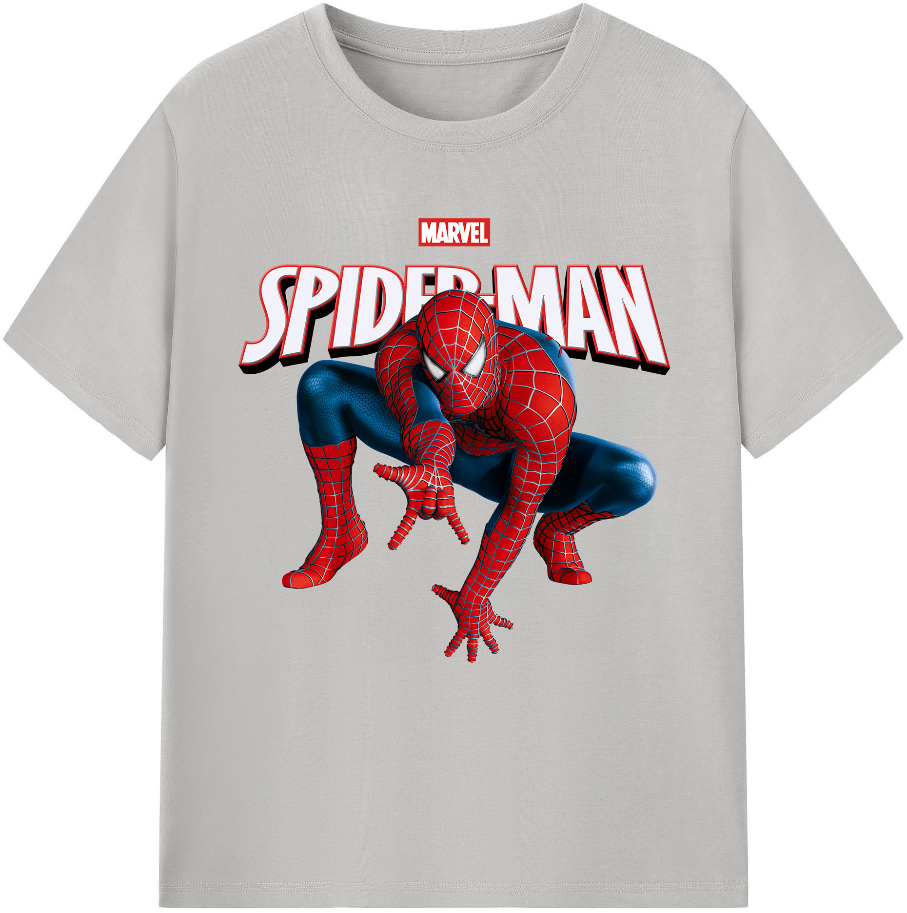 （画像用） Spider Man スパイダーマン レディースカジュアルプリントTシャツ（綿100％）