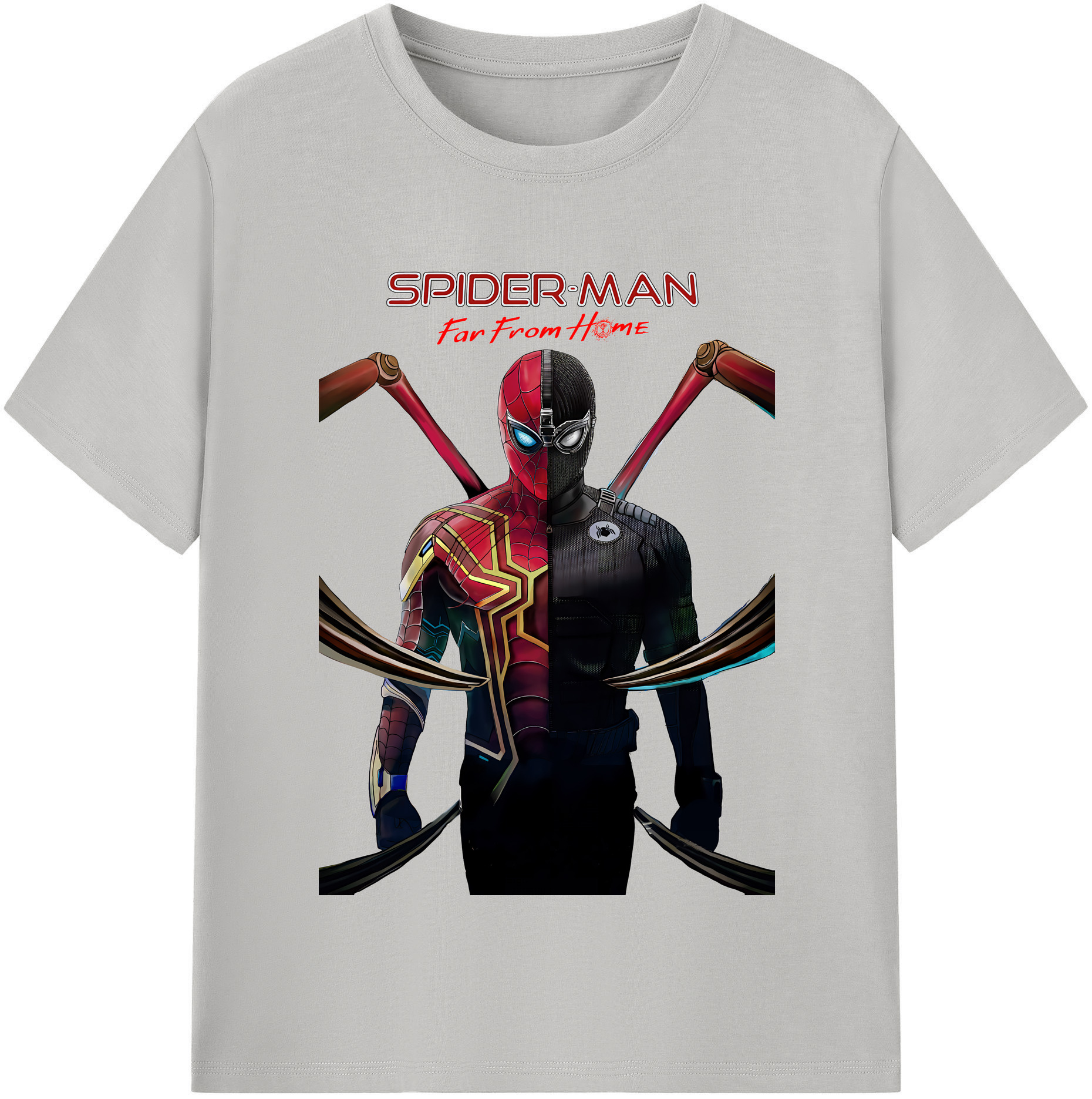 （画像用） Spider Man スパイダーマン レディースカジュアルプリントTシャツ（綿100％）