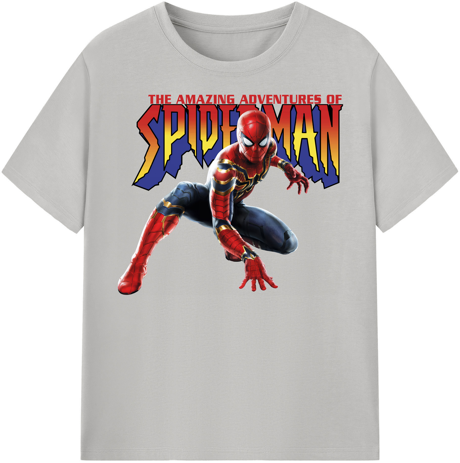 （画像用） Spider Man スパイダーマン レディースカジュアルプリントTシャツ（綿100％）