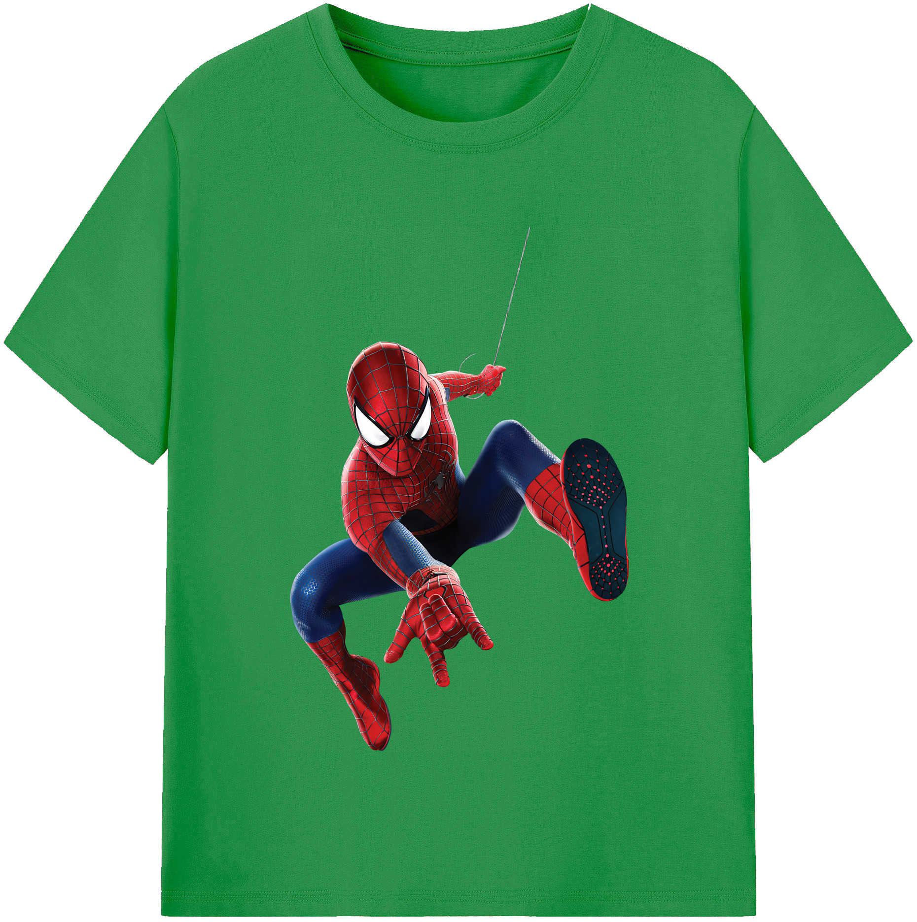 （画像用） Spider Man スパイダーマン レディースカジュアルプリントTシャツ（綿100％）