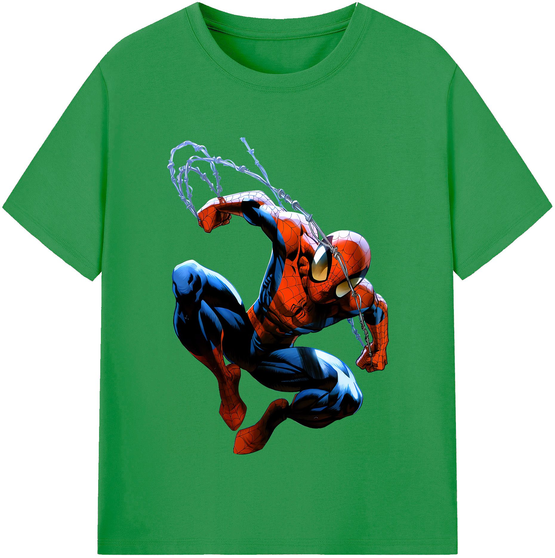 （画像用） Spider Man スパイダーマン レディースカジュアルプリントTシャツ（綿100％）