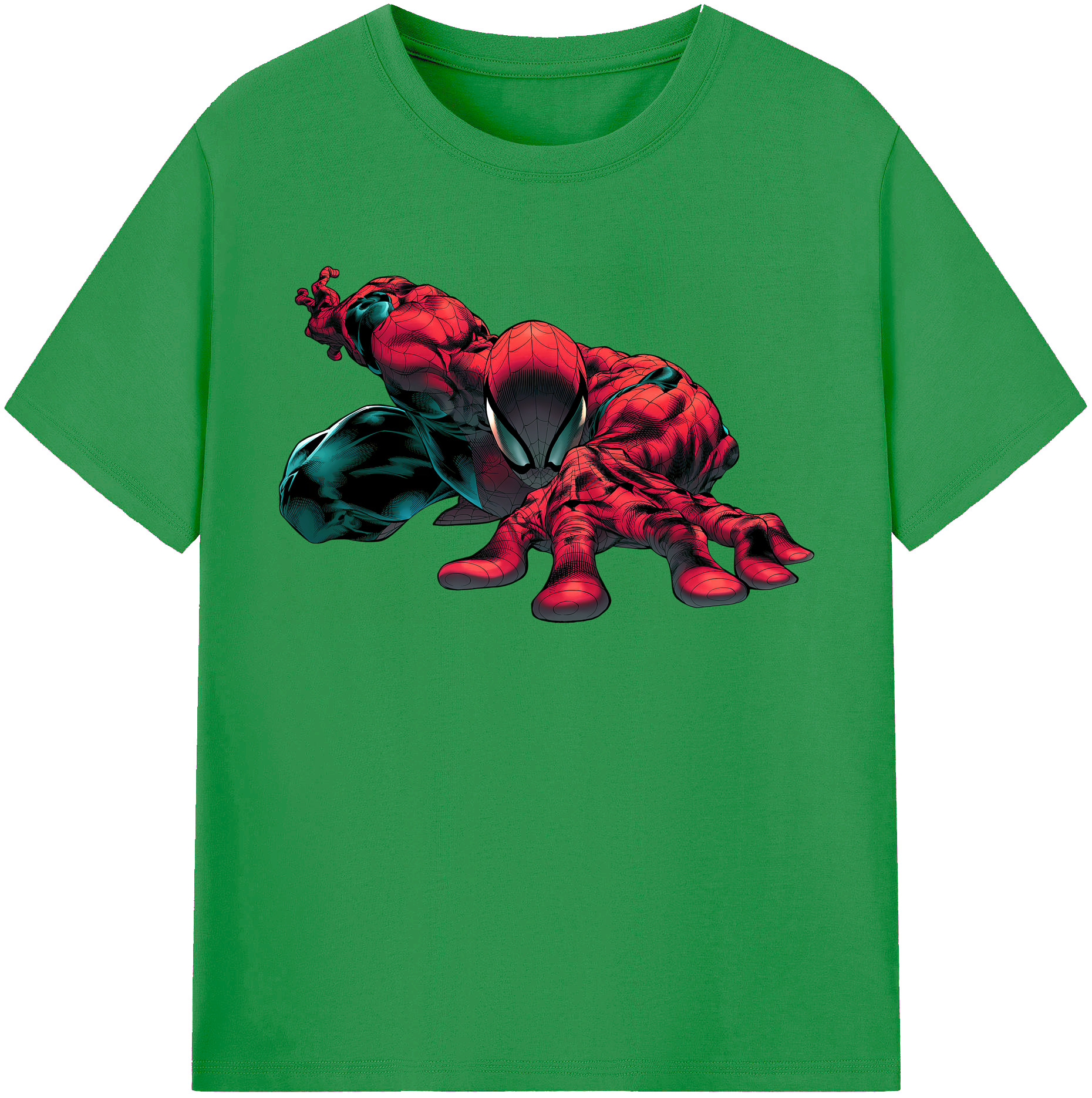 （画像用） Spider Man スパイダーマン レディースカジュアルプリントTシャツ（綿100％）