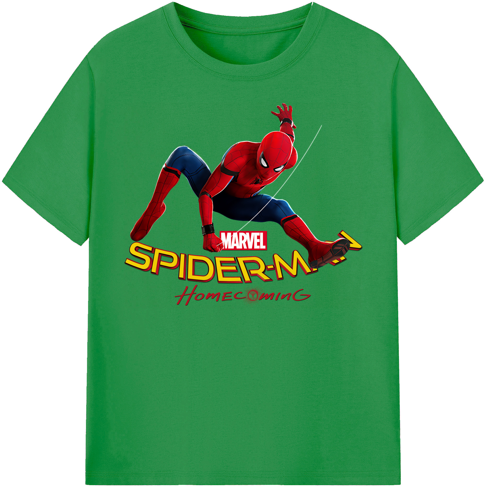 Spider Man スパイダーマン レディースカジュアルプリントTシャツ（綿100％）
