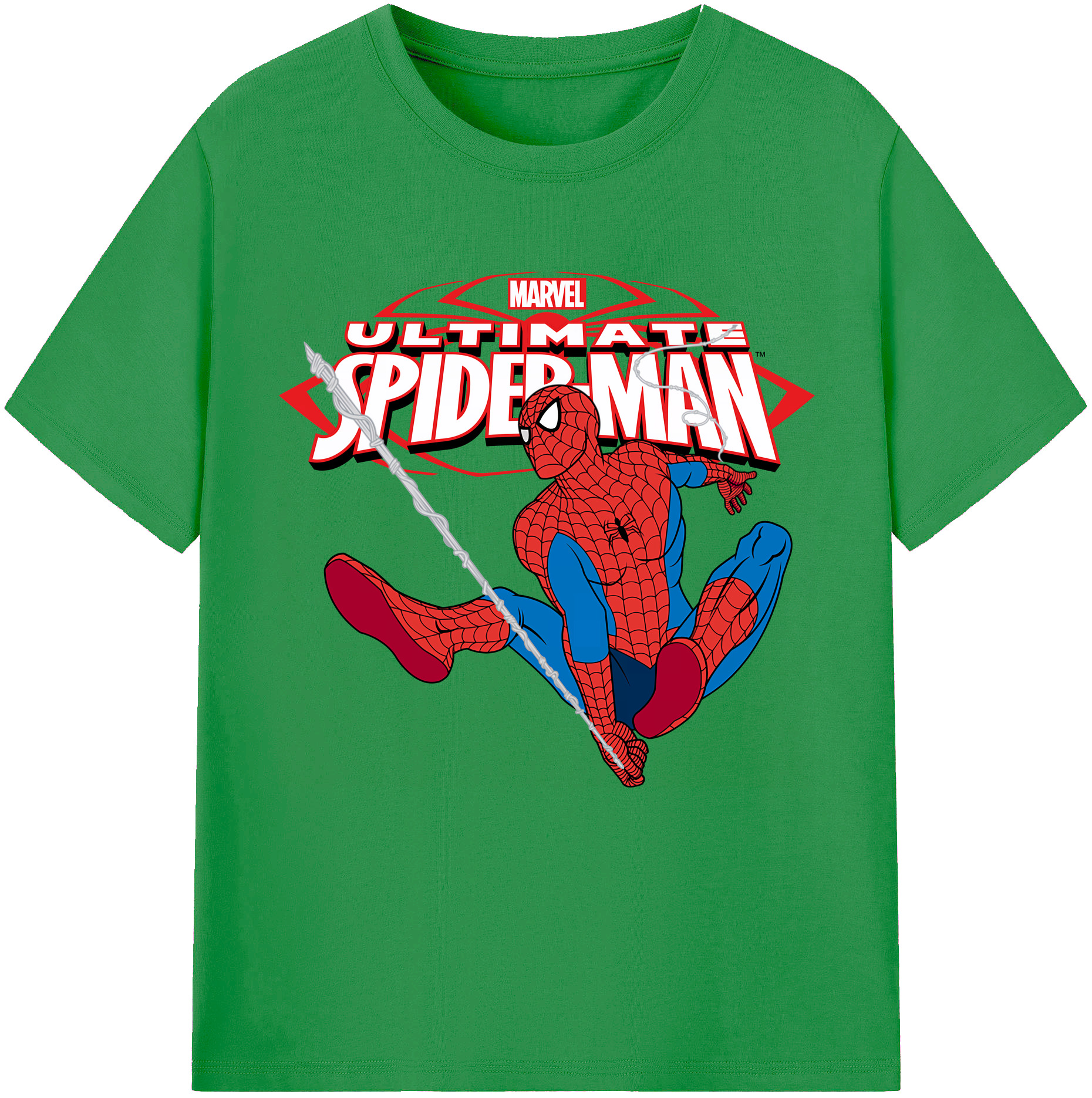 （画像用） Spider Man スパイダーマン レディースカジュアルプリントTシャツ（綿100％）
