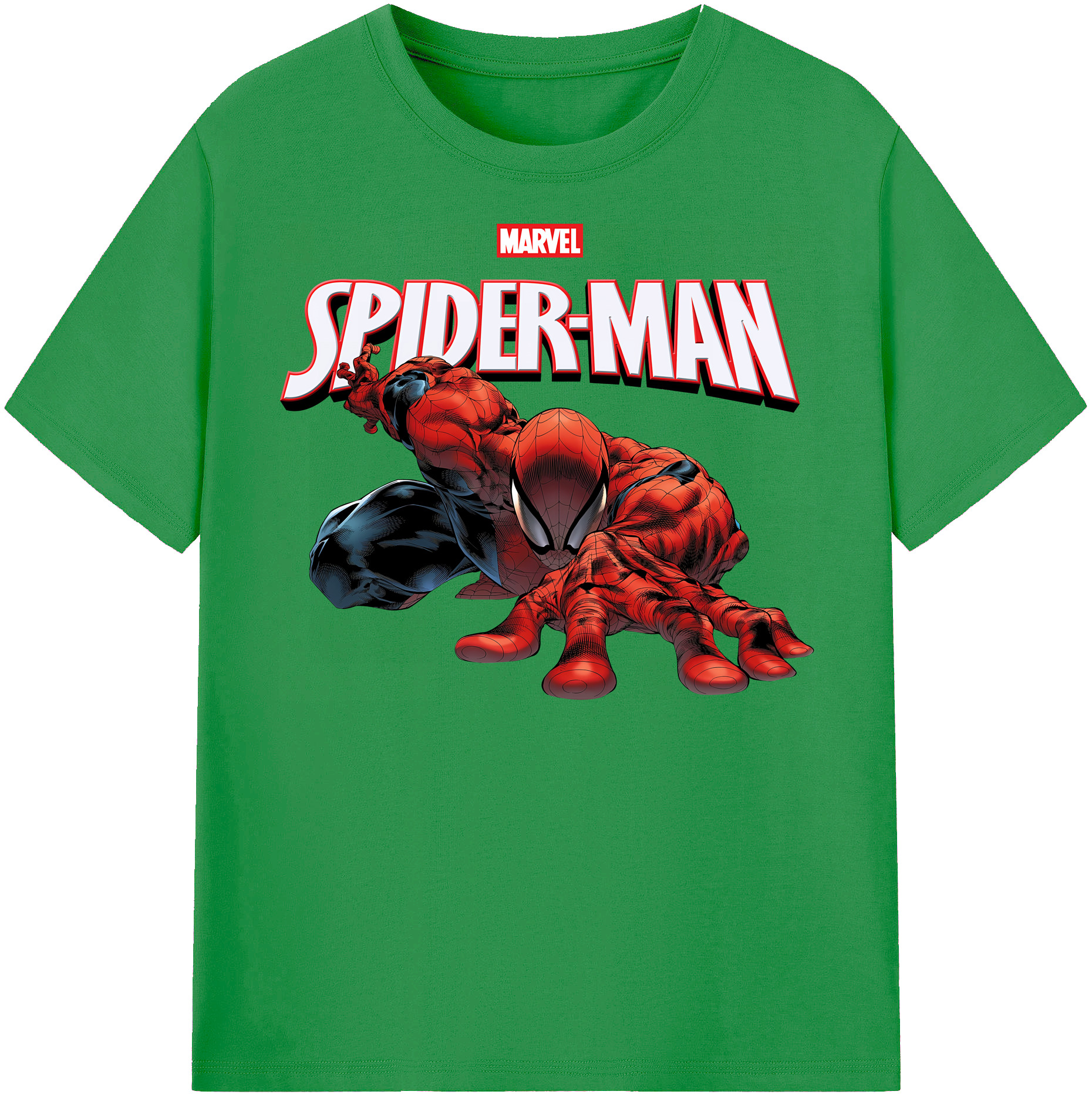 （画像用） Spider Man スパイダーマン レディースカジュアルプリントTシャツ（綿100％）