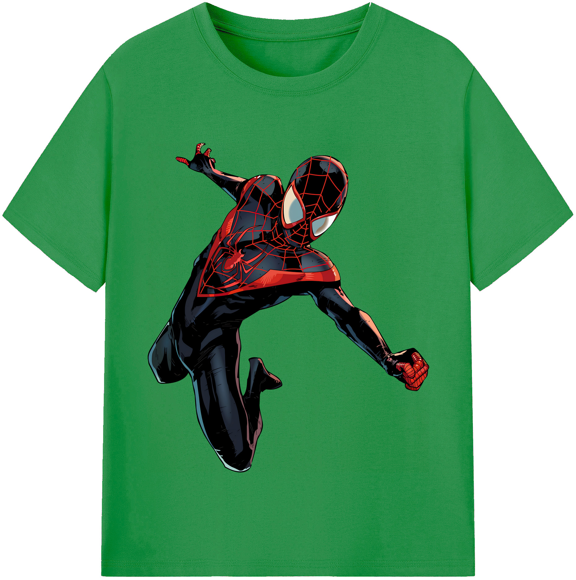 （画像用） Spider Man スパイダーマン レディースカジュアルプリントTシャツ（綿100％）