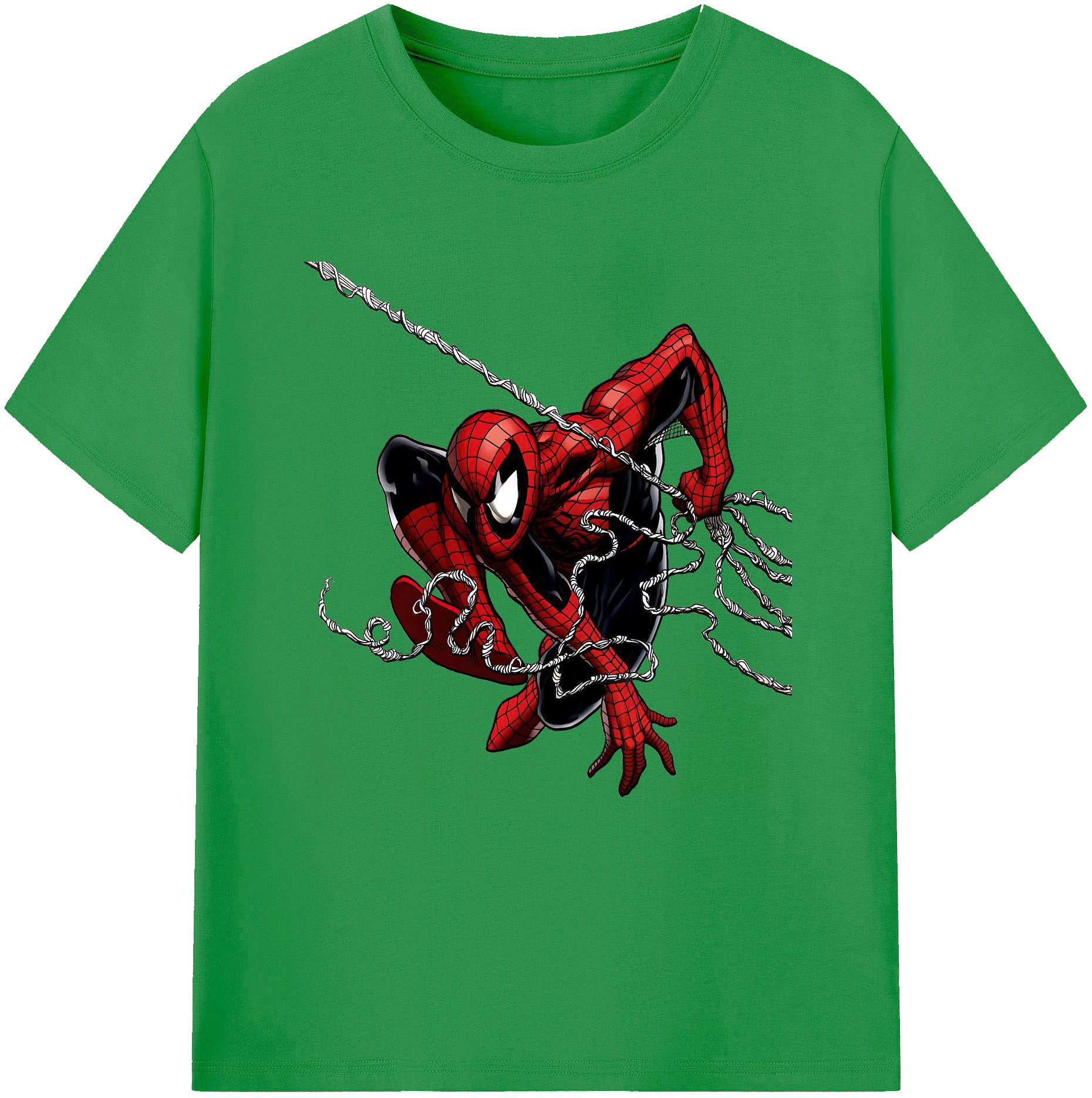 （画像用） Spider Man スパイダーマン レディースカジュアルプリントTシャツ（綿100％）