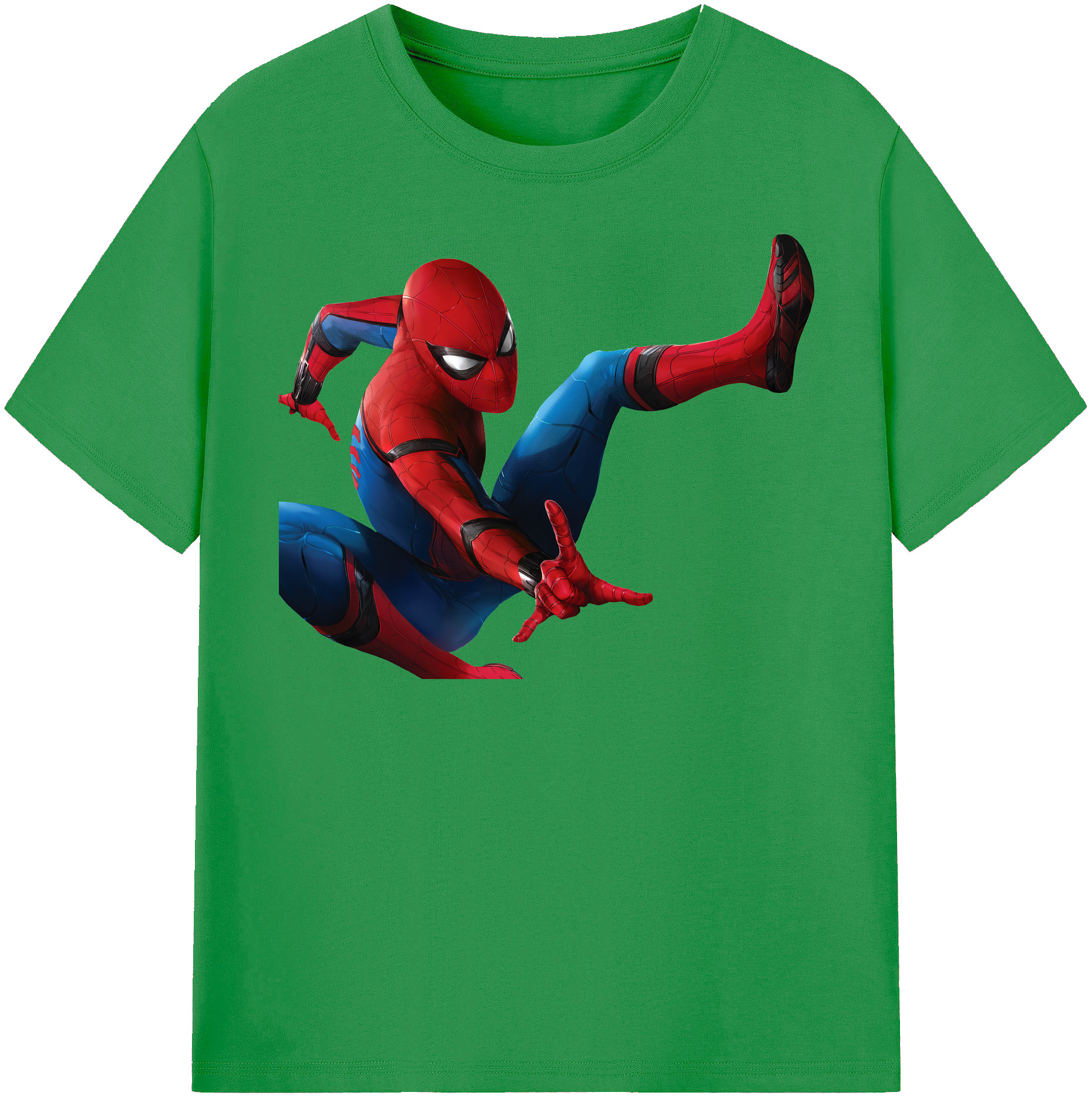 （画像用） Spider Man スパイダーマン レディースカジュアルプリントTシャツ（綿100％）
