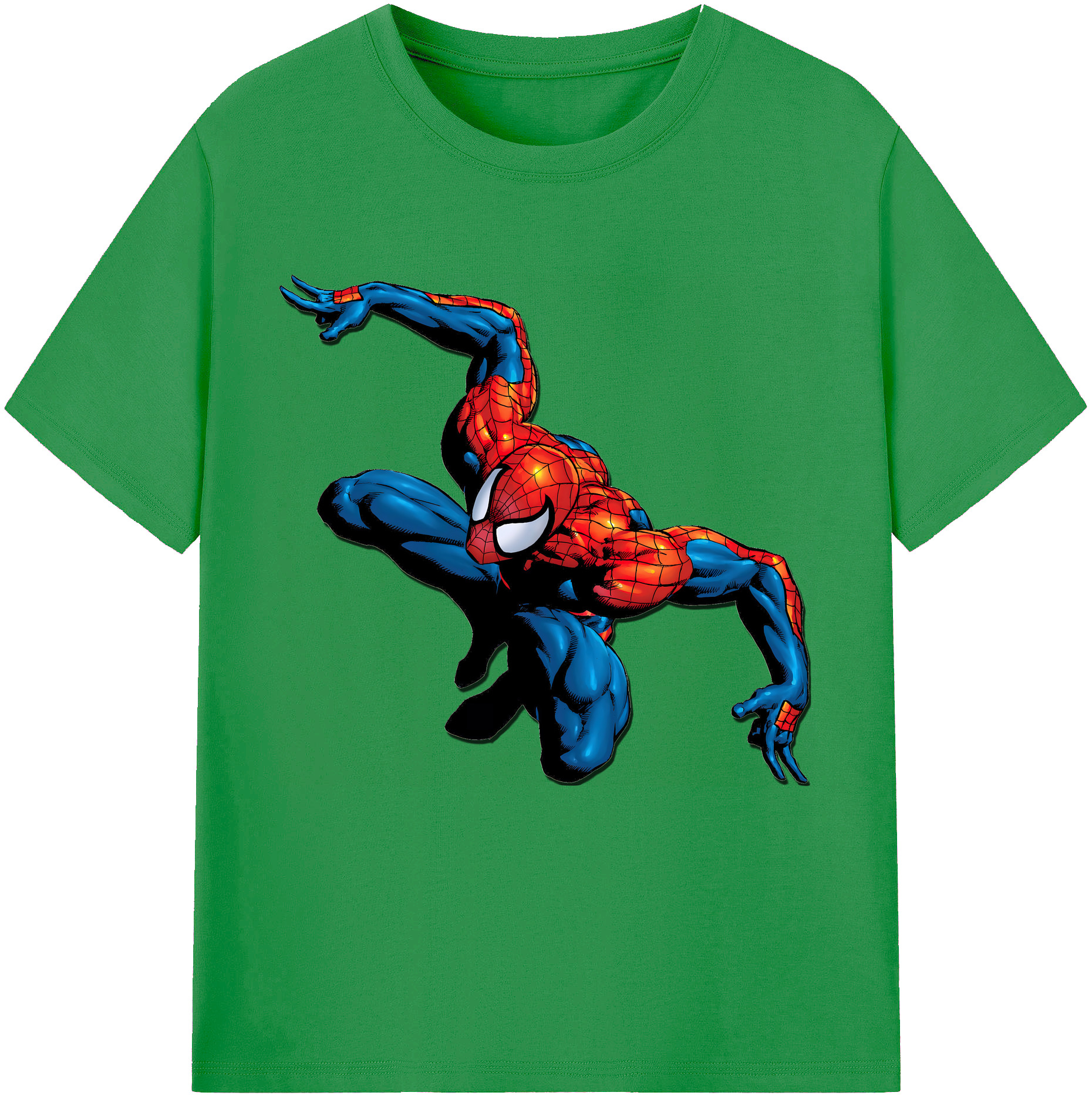 （画像用） Spider Man スパイダーマン レディースカジュアルプリントTシャツ（綿100％）