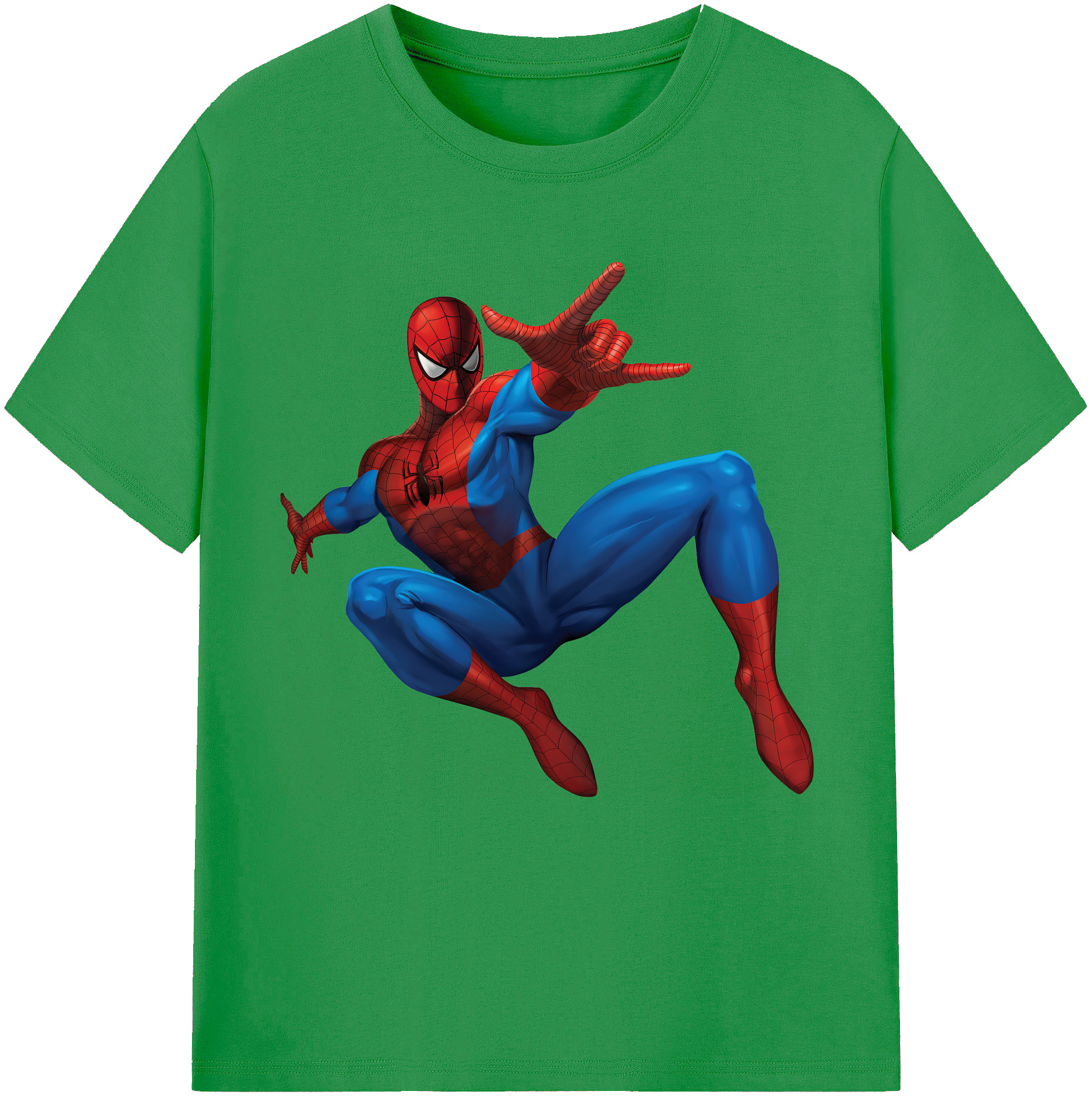 （画像用） Spider Man スパイダーマン レディースカジュアルプリントTシャツ（綿100％）