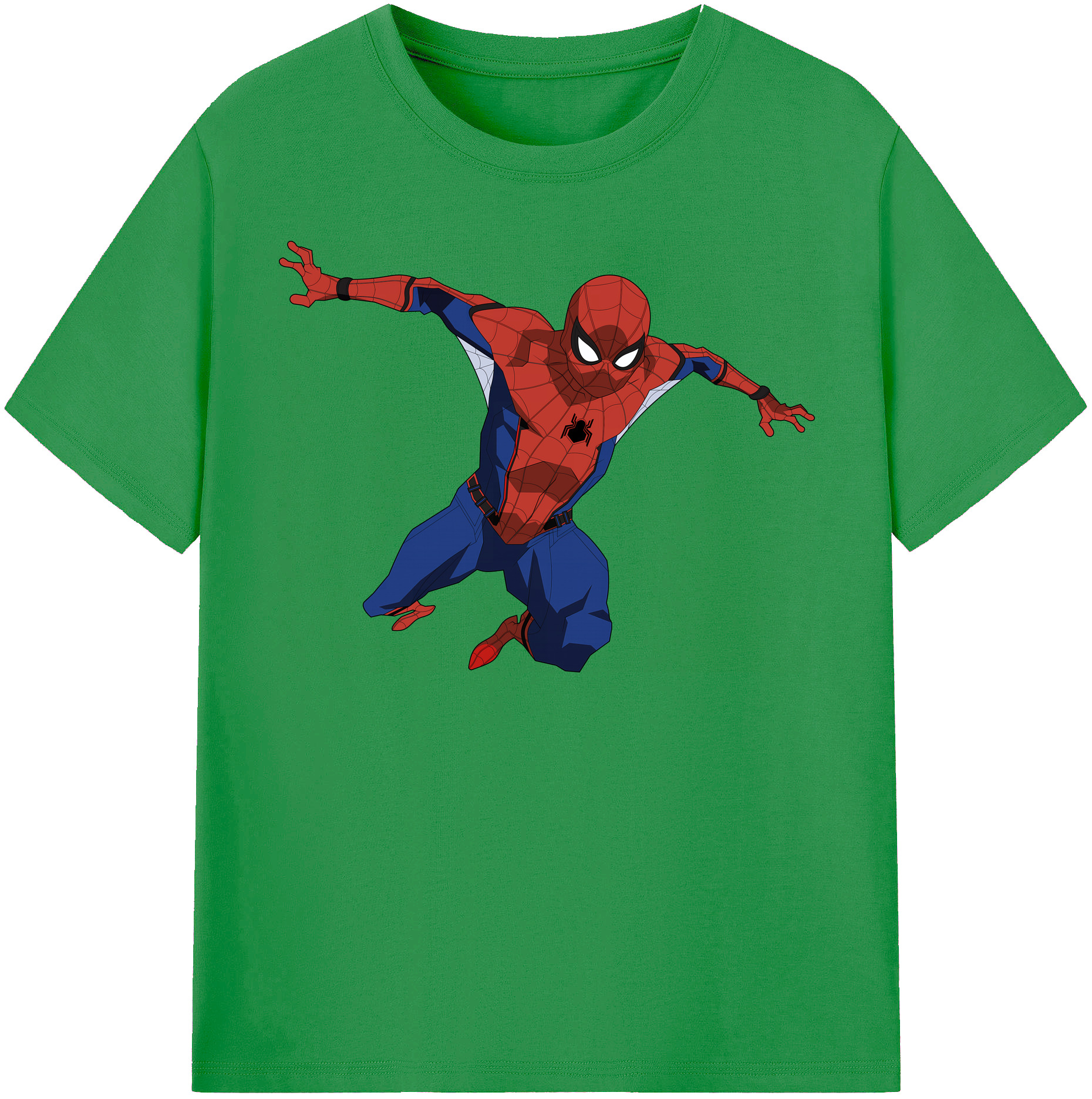 （画像用） Spider Man スパイダーマン レディースカジュアルプリントTシャツ（綿100％）
